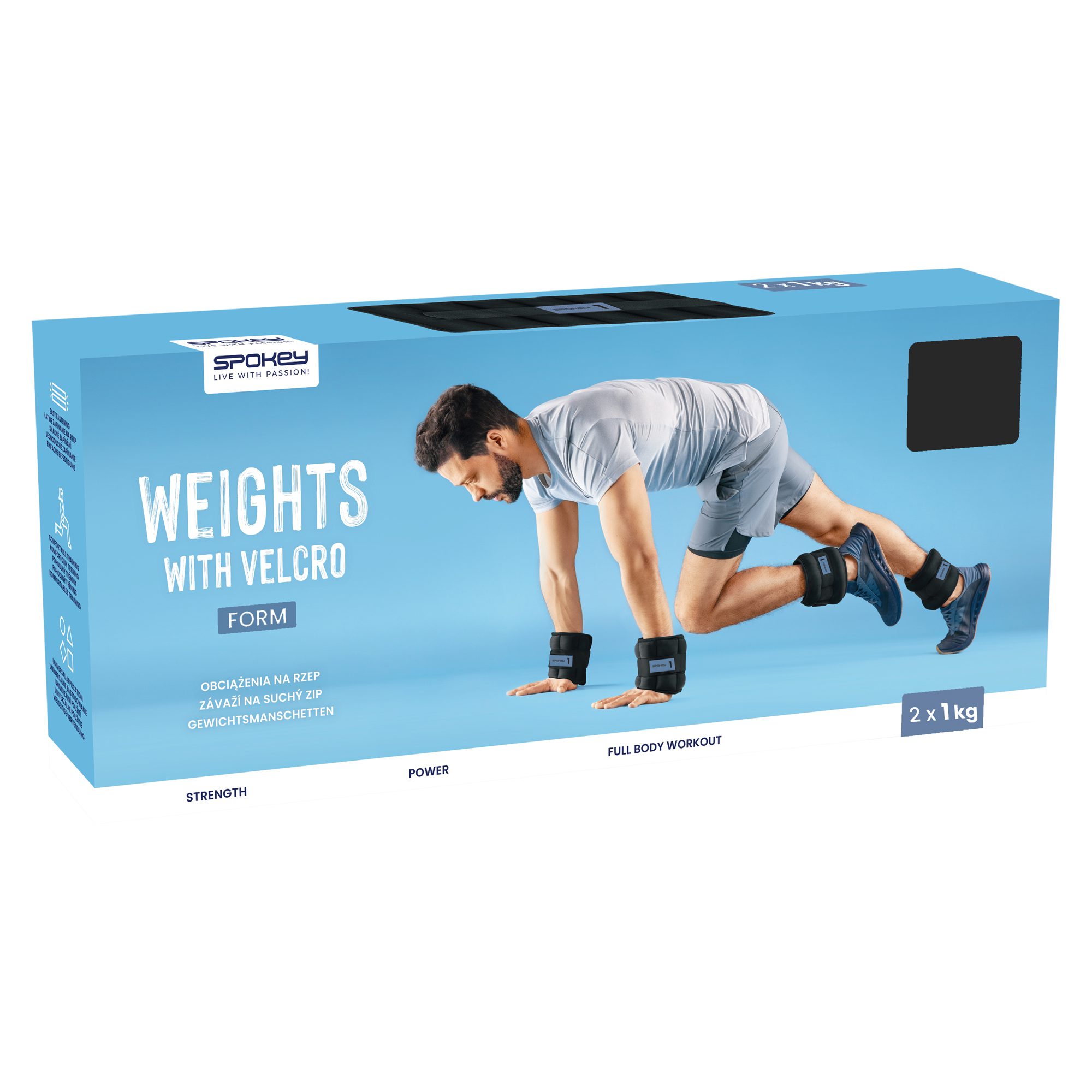 Spokey Form IV Pols- en Enkelgewichten 1 kg Zwart Spokey Form IV Pols- en Enkelgewichten 1 kg Zwart