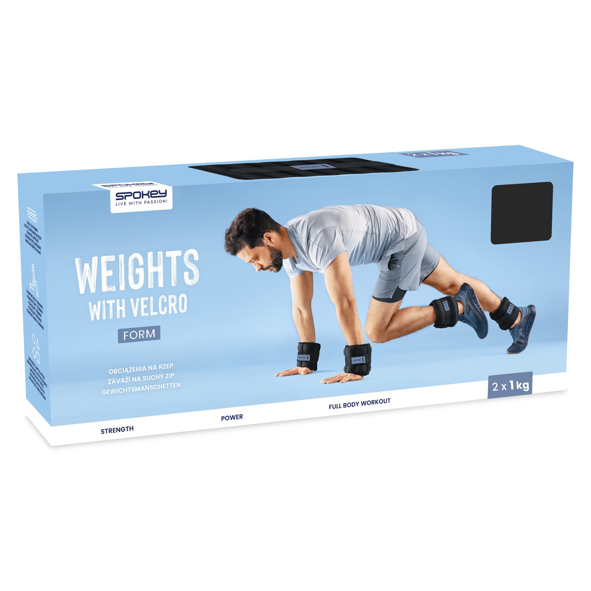 Spokey Form IV Pols- en Enkelgewichten 1 kg Zwart Spokey Form IV Pols- en Enkelgewichten 1 kg Zwart