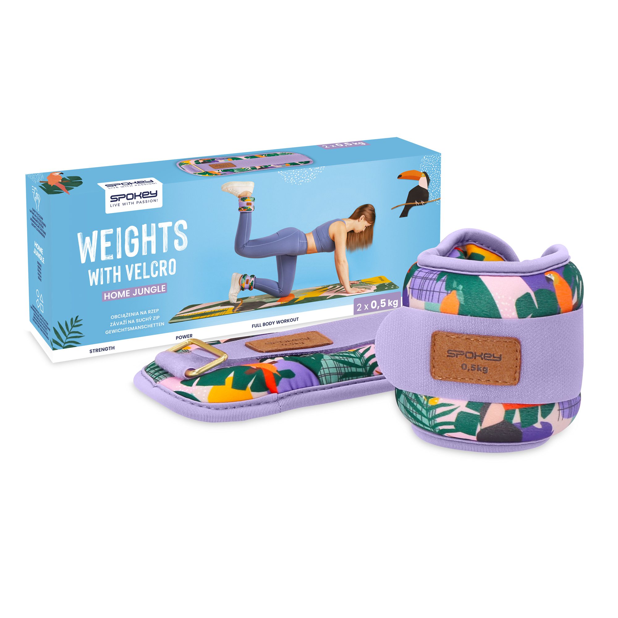 Spokey Home Jungle Enkel- en Polsgewichten 2x 0,5 kg Spokey Home Jungle Enkel- en Polsgewichten 2x 0,5 kg