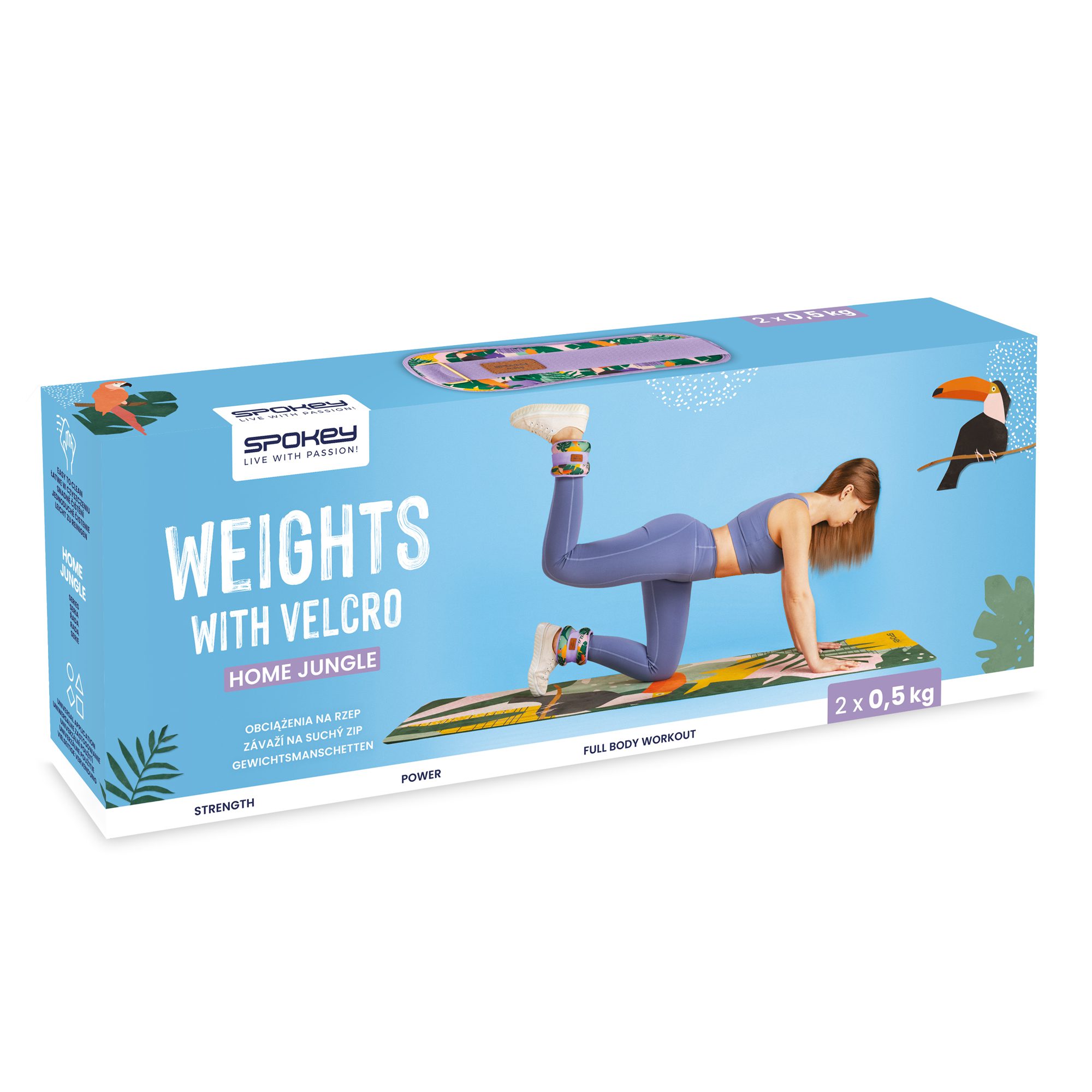 Spokey Home Jungle Enkel- en Polsgewichten 2x 0,5 kg Spokey Home Jungle Enkel- en Polsgewichten 2x 0,5 kg