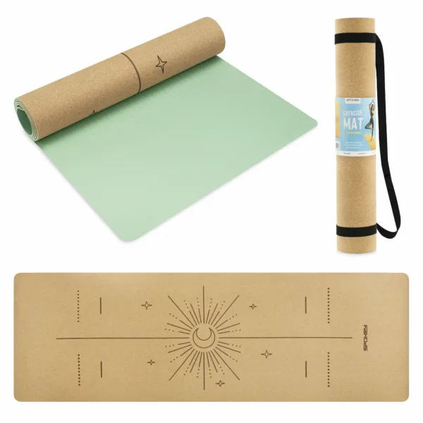 Spokey Savasana Kurken Yogamat Groen 183 x 61 cm