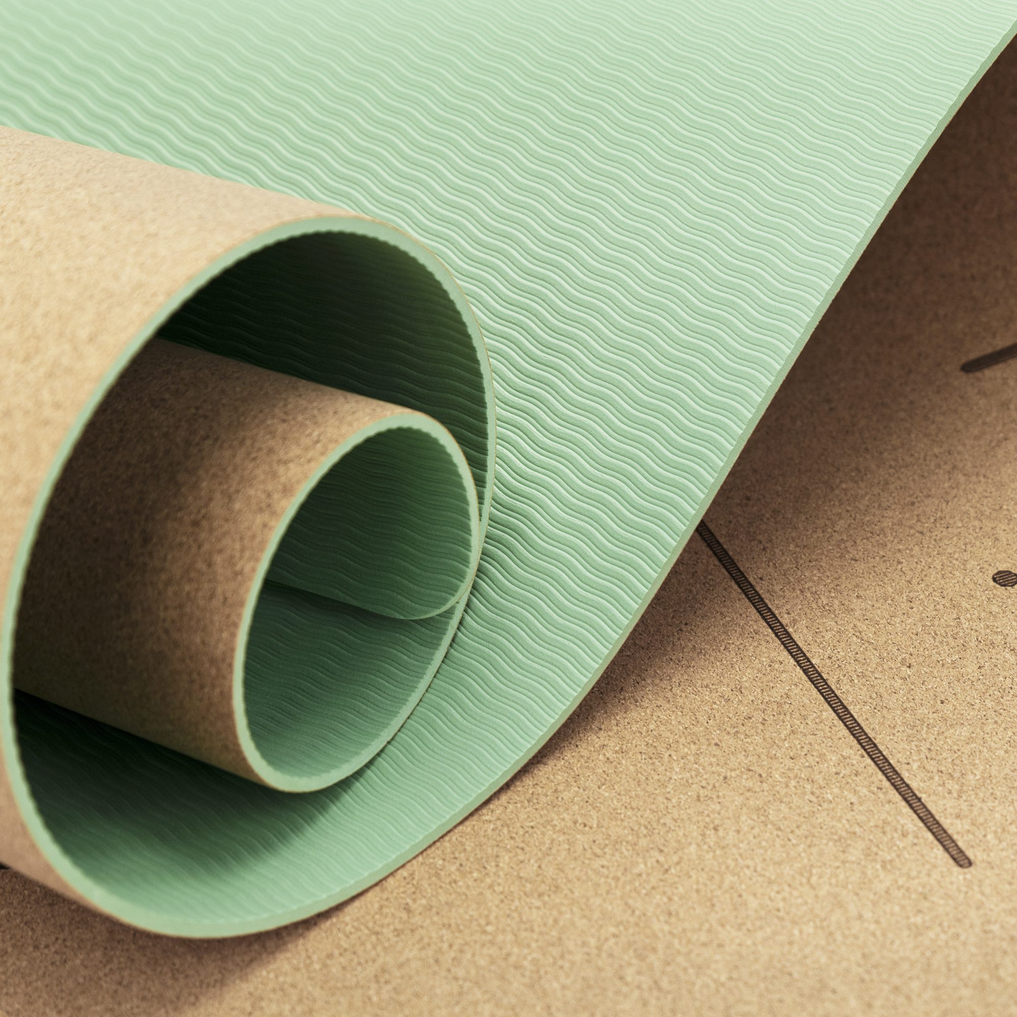 Spokey Savasana Kurken Yogamat Groen 183 x 61 cm Spokey Savasana Kurken Yogamat Groen 183 x 61 cm