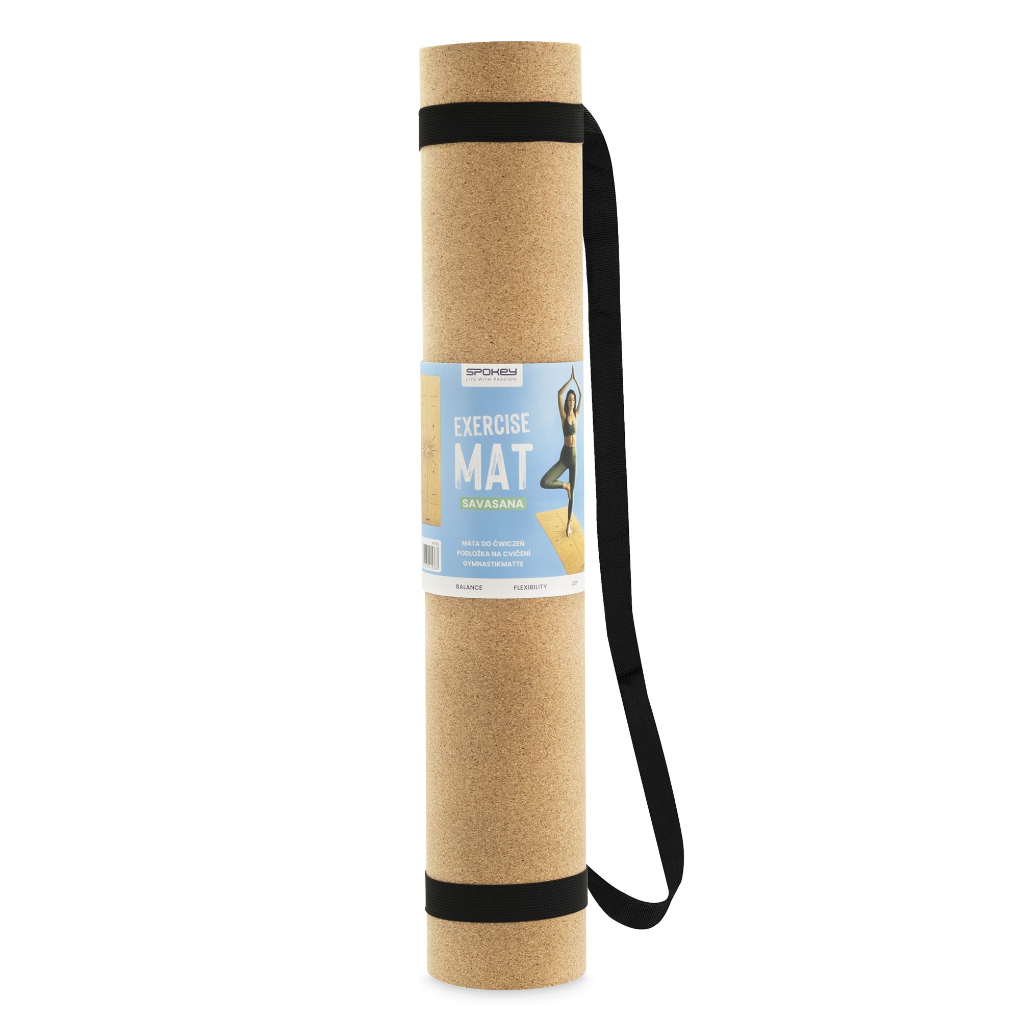 Spokey Savasana Kurken Yogamat Groen 183 x 61 cm Spokey Savasana Kurken Yogamat Groen 183 x 61 cm