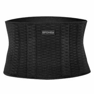 Spokey elastische buikzweetband zwart voor rugondersteuning