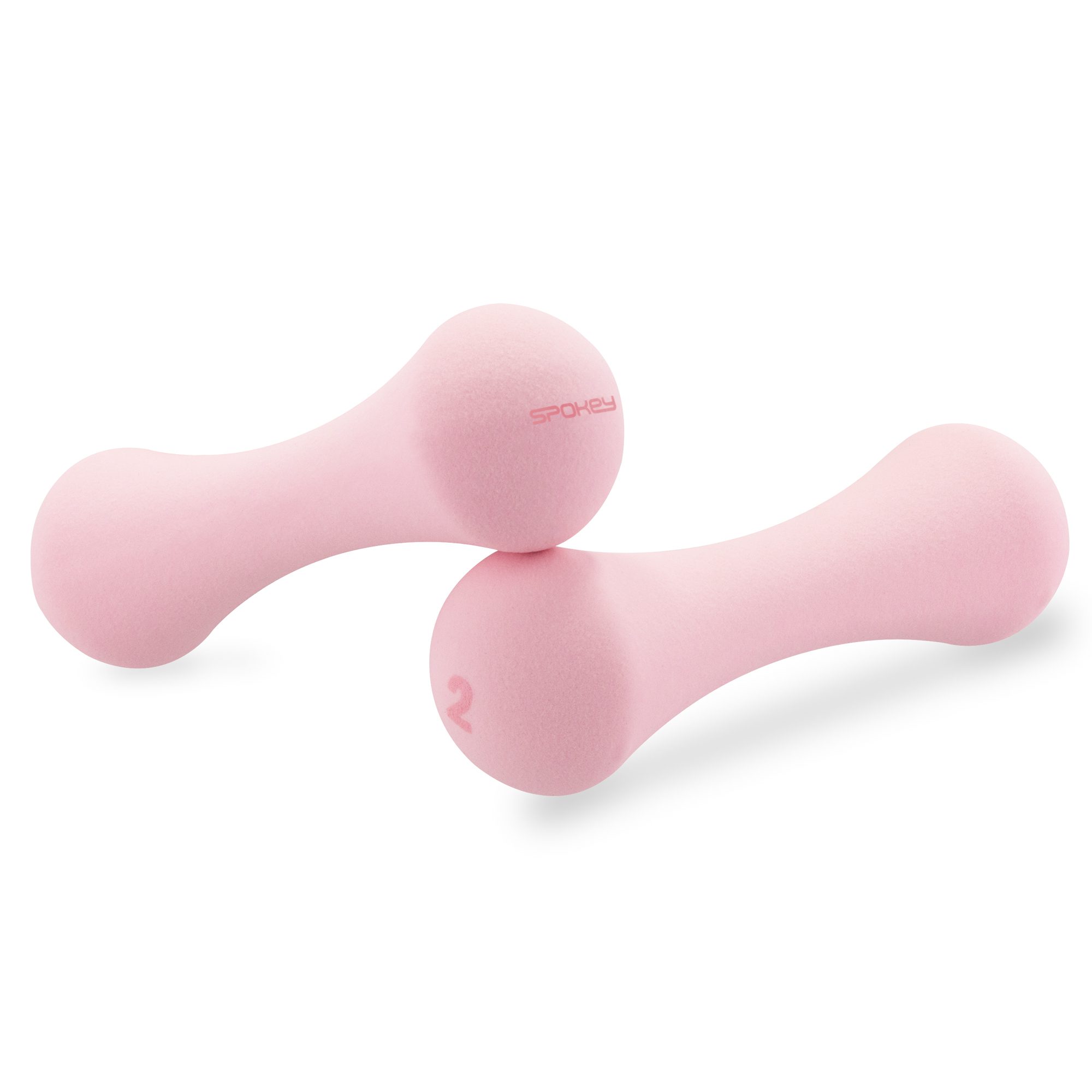Spokey BONE neopreen dumbbells set 2x2 kg roze Spokey BONE neopreen dumbbells set 2x2 kg roze
