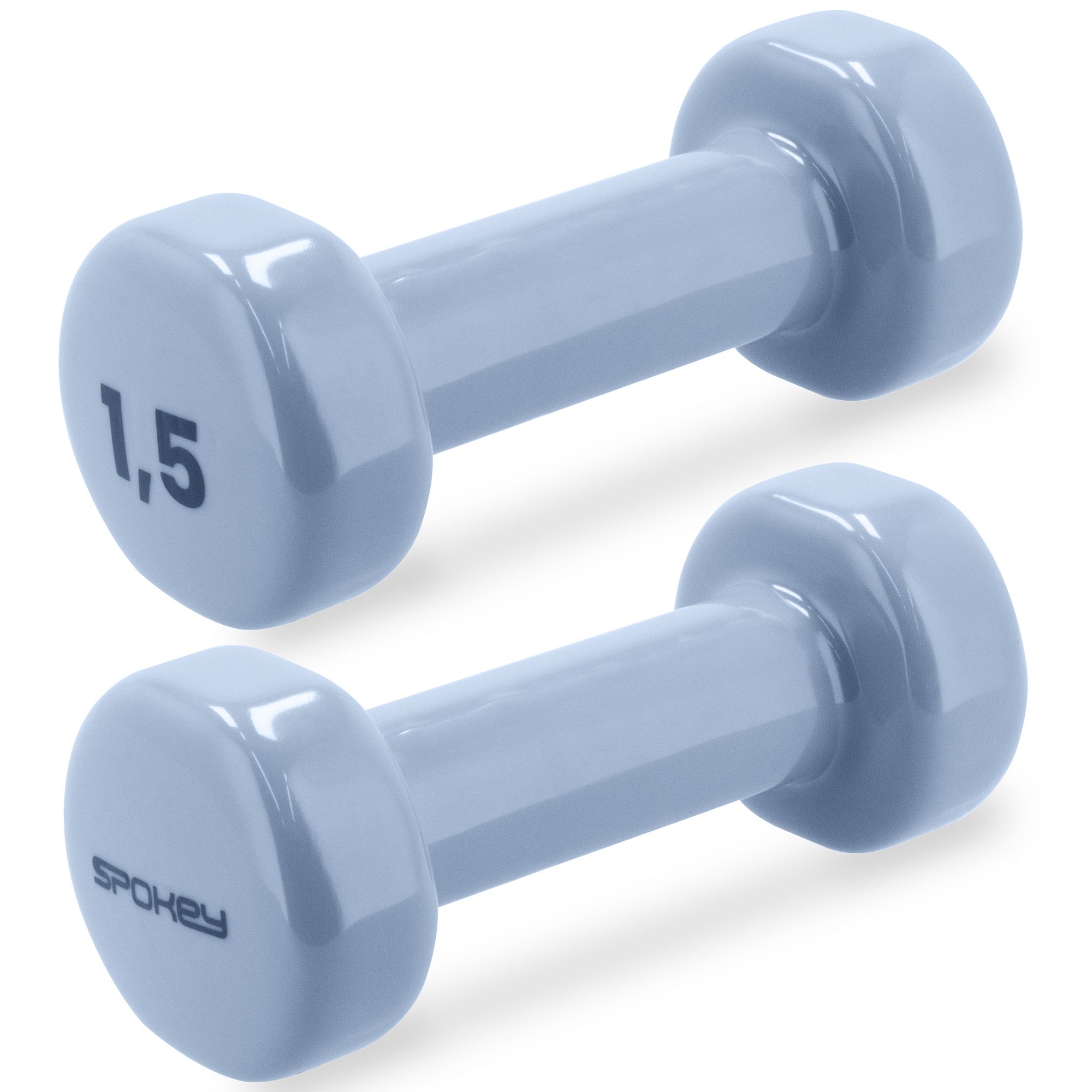 Spokey vinyl dumbbells set 2 x 1,5 kg blauw Spokey vinyl dumbbells set 2 x 1,5 kg blauw