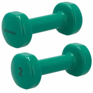 Spokey SHAPE vinyl dumbbell set 2 x 2 kg groen