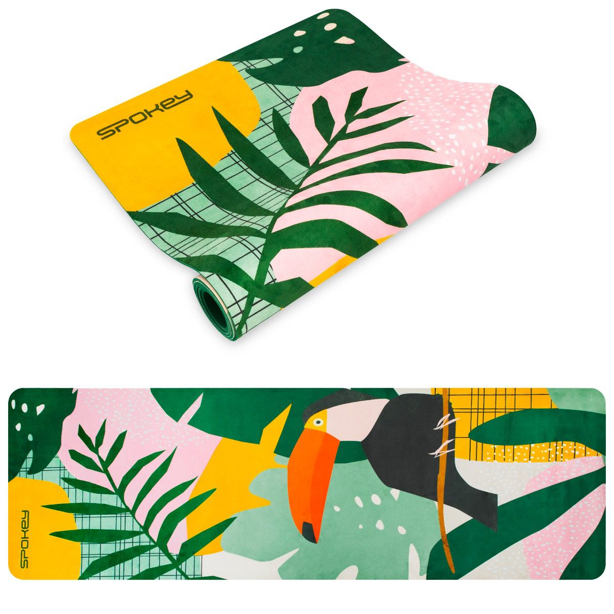 Spokey Home Jungle Fitnessmat Antislip Microfiber Suède 183x61 cm Spokey Home Jungle Fitnessmat Antislip Microfiber Suède 183x61 cm