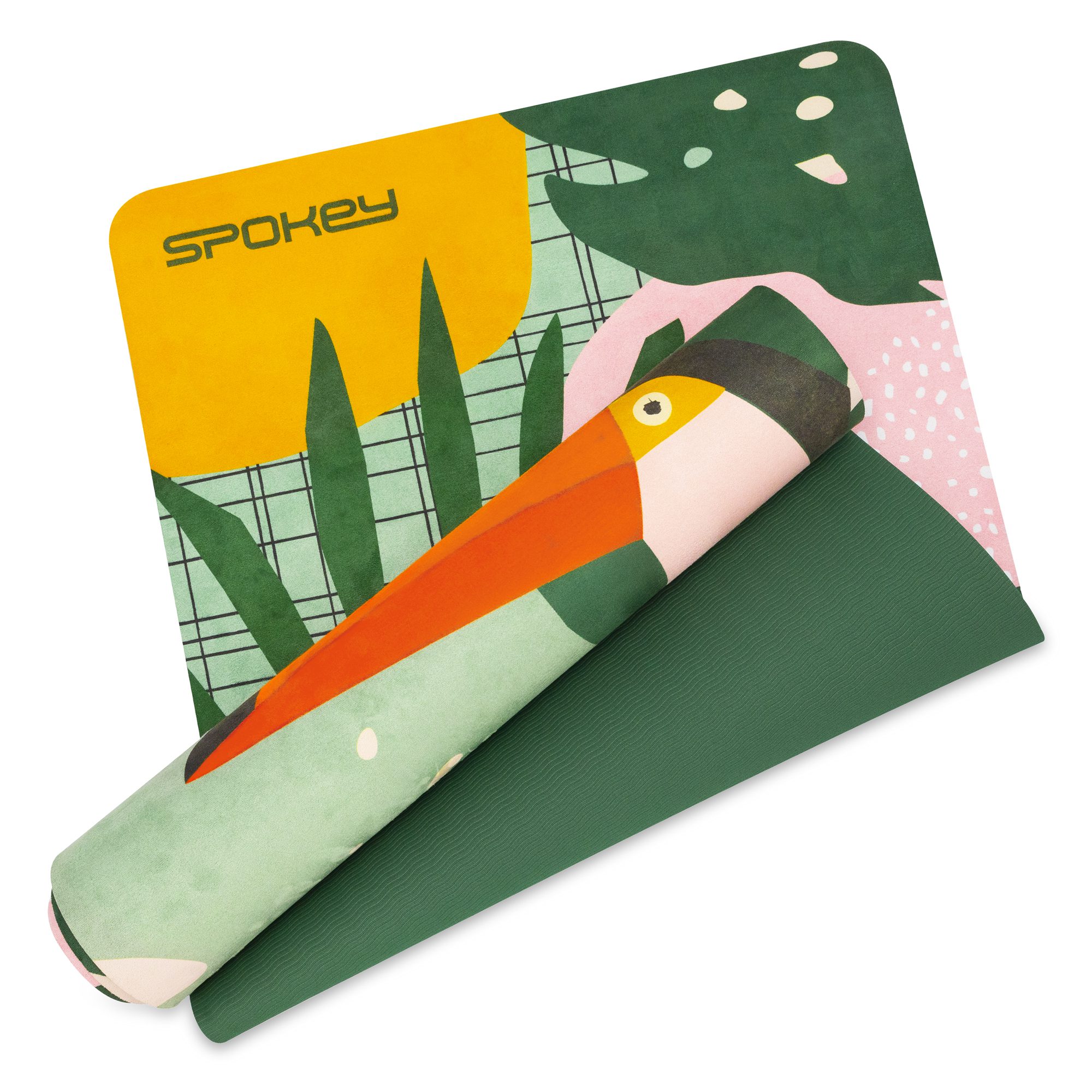 Spokey Home Jungle Fitnessmat Antislip Microfiber Suède 183x61 cm Spokey Home Jungle Fitnessmat Antislip Microfiber Suède 183x61 cm