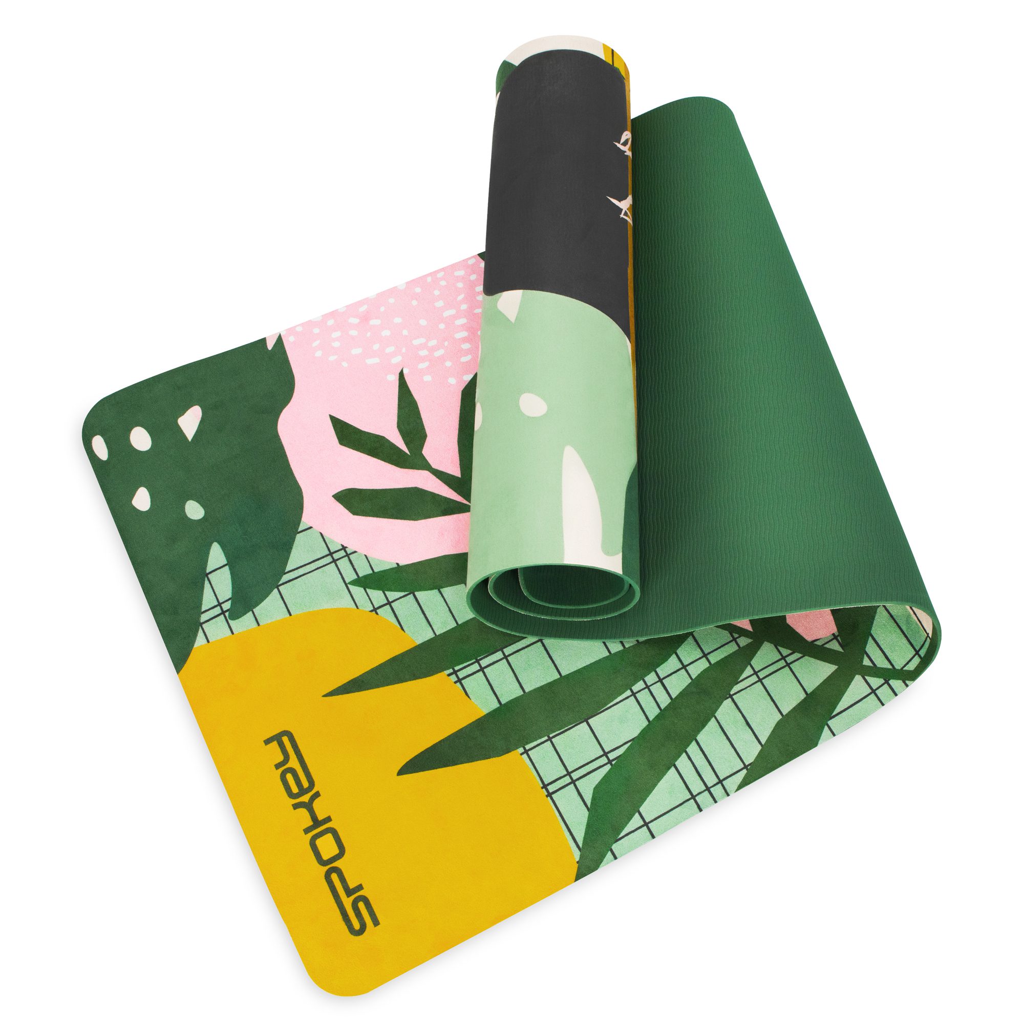 Spokey Home Jungle Fitnessmat Antislip Microfiber Suède 183x61 cm Spokey Home Jungle Fitnessmat Antislip Microfiber Suède 183x61 cm