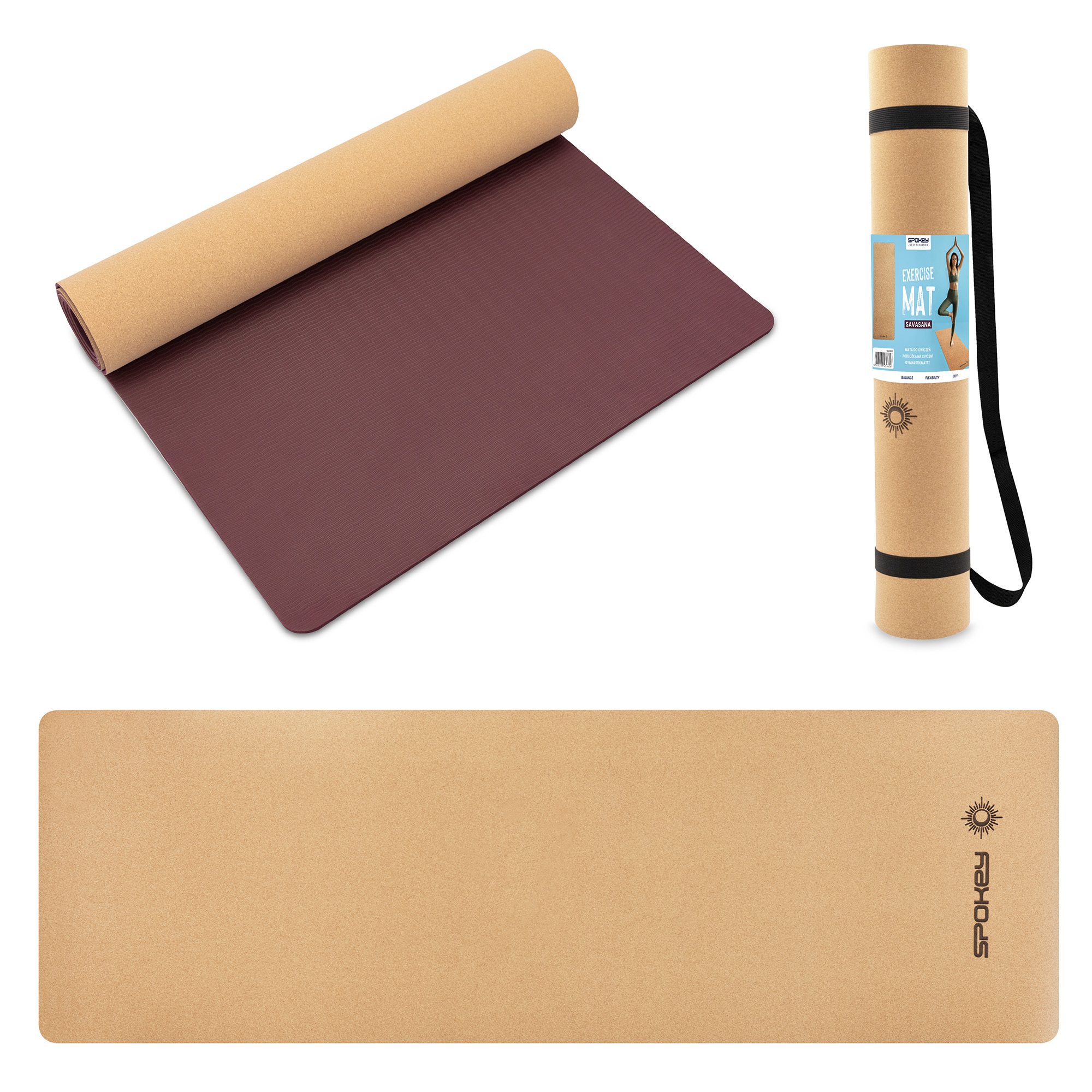 Spokey Savasana Yogamat Kurk Antislip 183 x 61 cm Spokey Savasana Yogamat Kurk Antislip 183 x 61 cm
