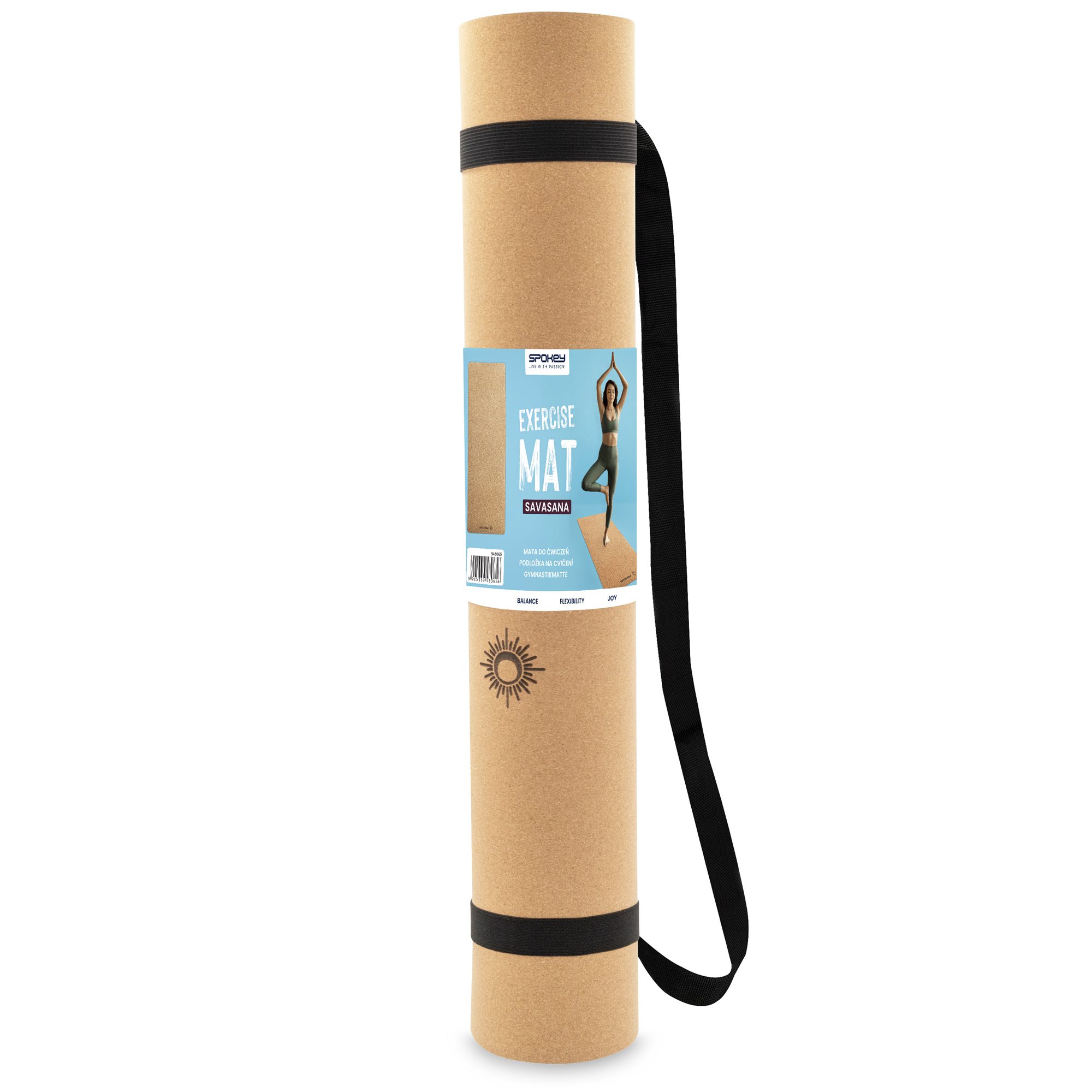 Spokey Savasana Yogamat Kurk Antislip 183 x 61 cm Spokey Savasana Yogamat Kurk Antislip 183 x 61 cm