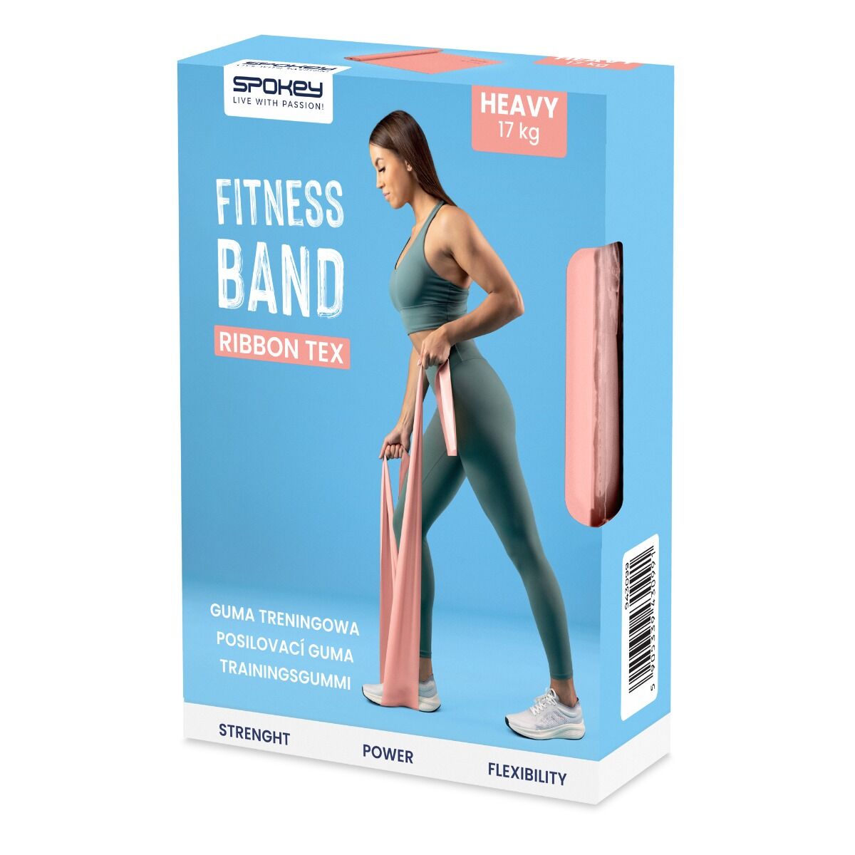Spokey roze weerstandsband 200 x 15 cm 17 kg latex Spokey roze weerstandsband 200 x 15 cm 17 kg latex
