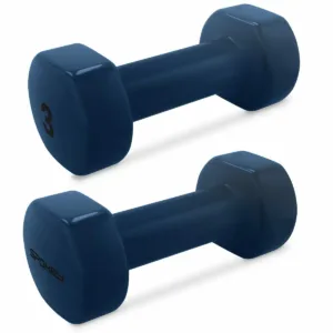 Spokey SHAPE vinyl dumbbells 2 x 3 kg blauw Spokey SHAPE vinyl dumbbells 2 x 3 kg blauw