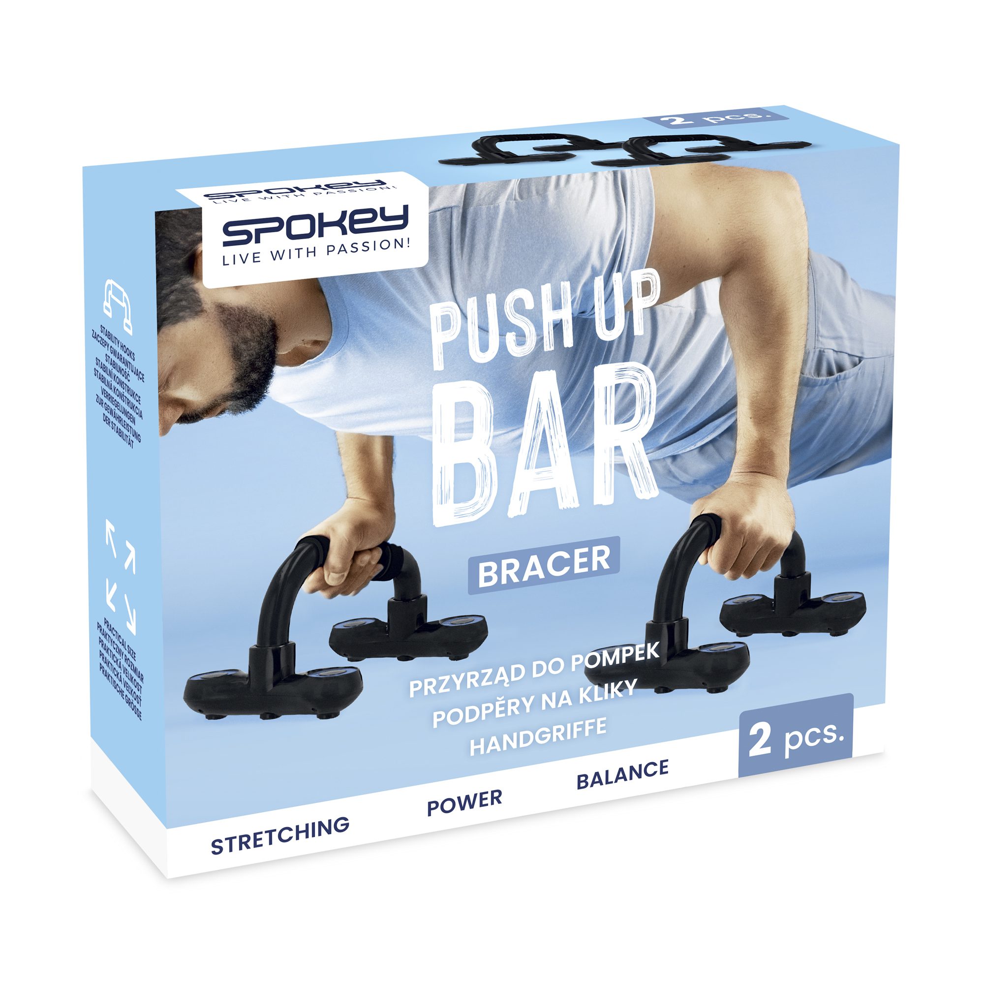 Spokey Bracer push up handvatten antislip en stabiel Spokey Bracer push up handvatten antislip en stabiel