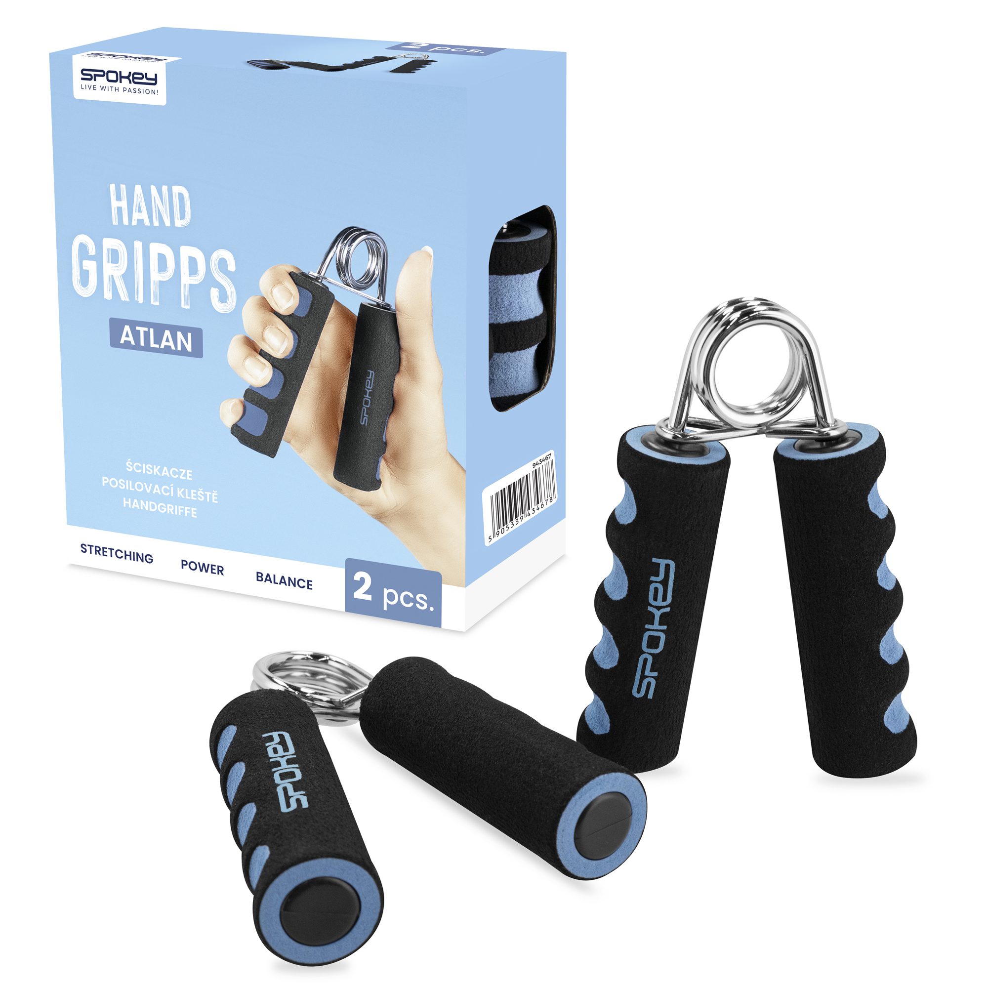 Spokey Atlan II griptrainer voor thuistraining zwart Spokey Atlan II griptrainer voor thuistraining zwart