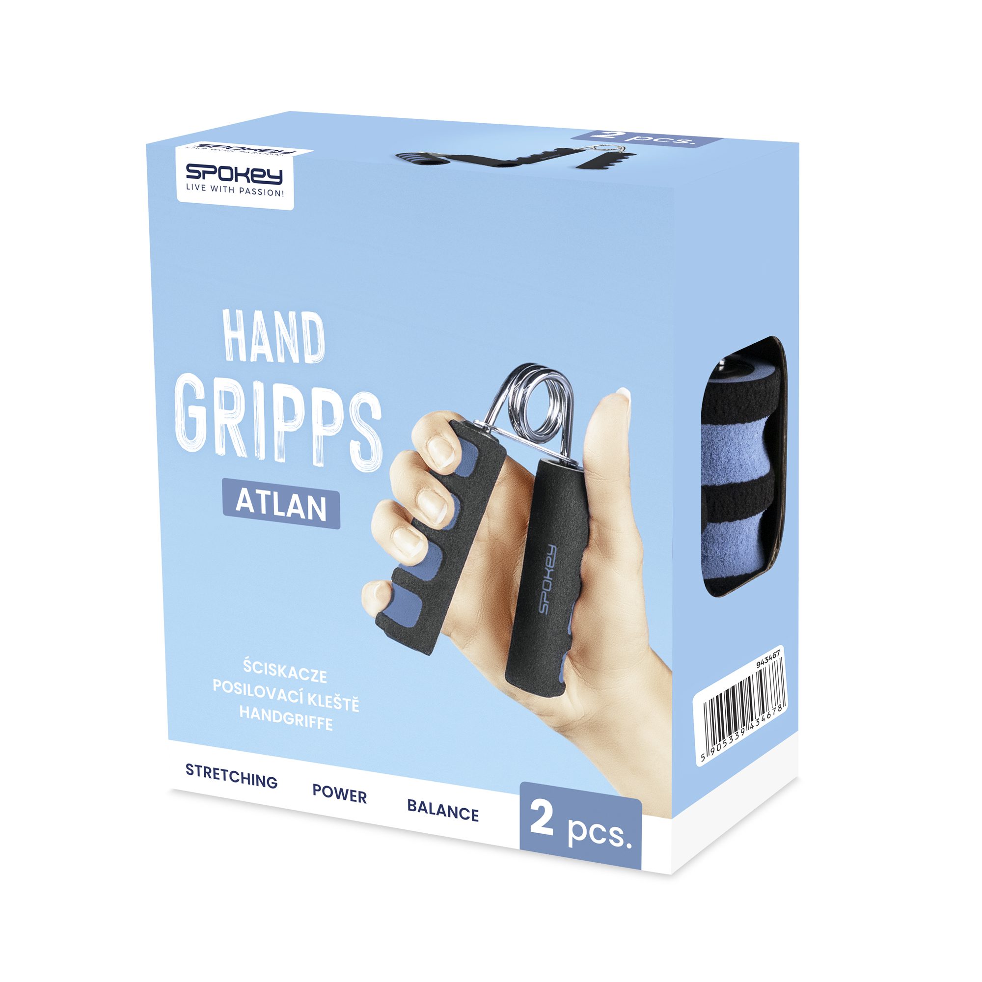 Spokey Atlan II griptrainer voor thuistraining zwart Spokey Atlan II griptrainer voor thuistraining zwart