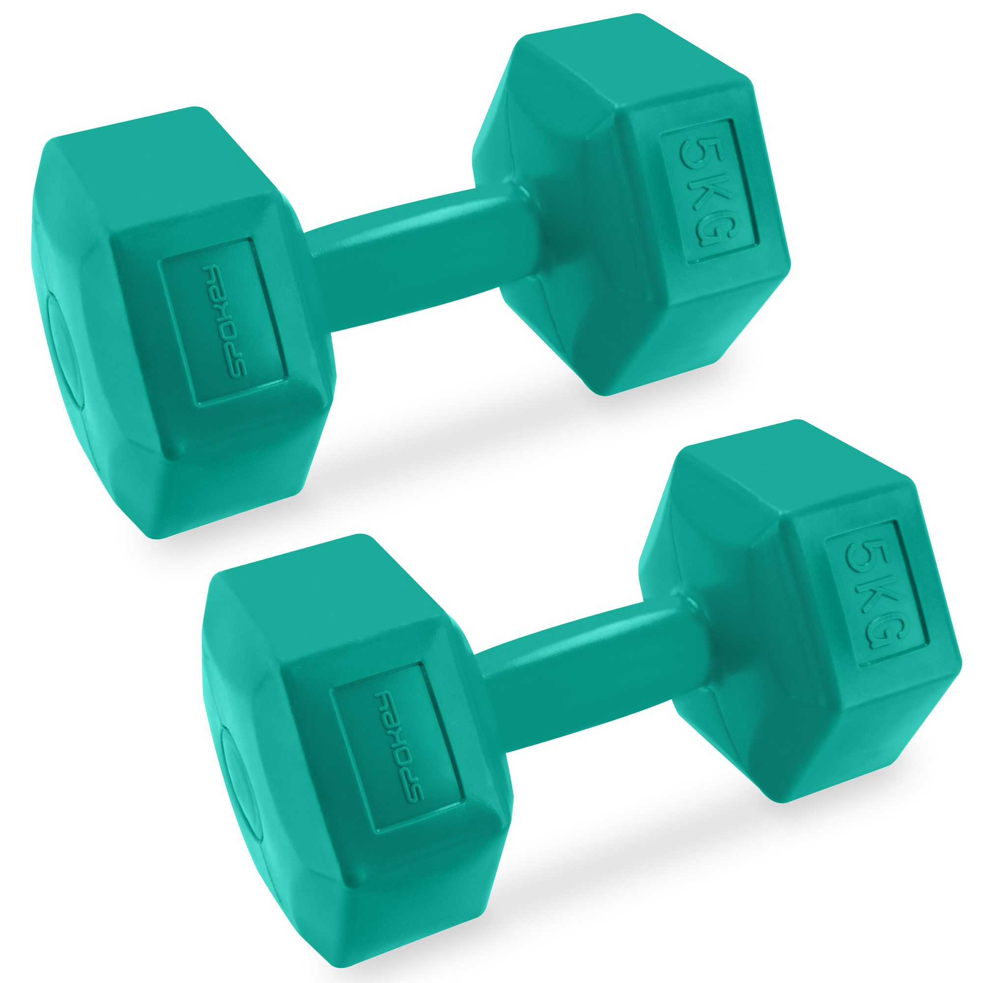Spokey Monster hexagonale dumbbell set 2x5 kg thuisfitness
