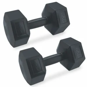 Spokey Monster Hexagonale Dumbbell Set 2x 6 kg Zwart