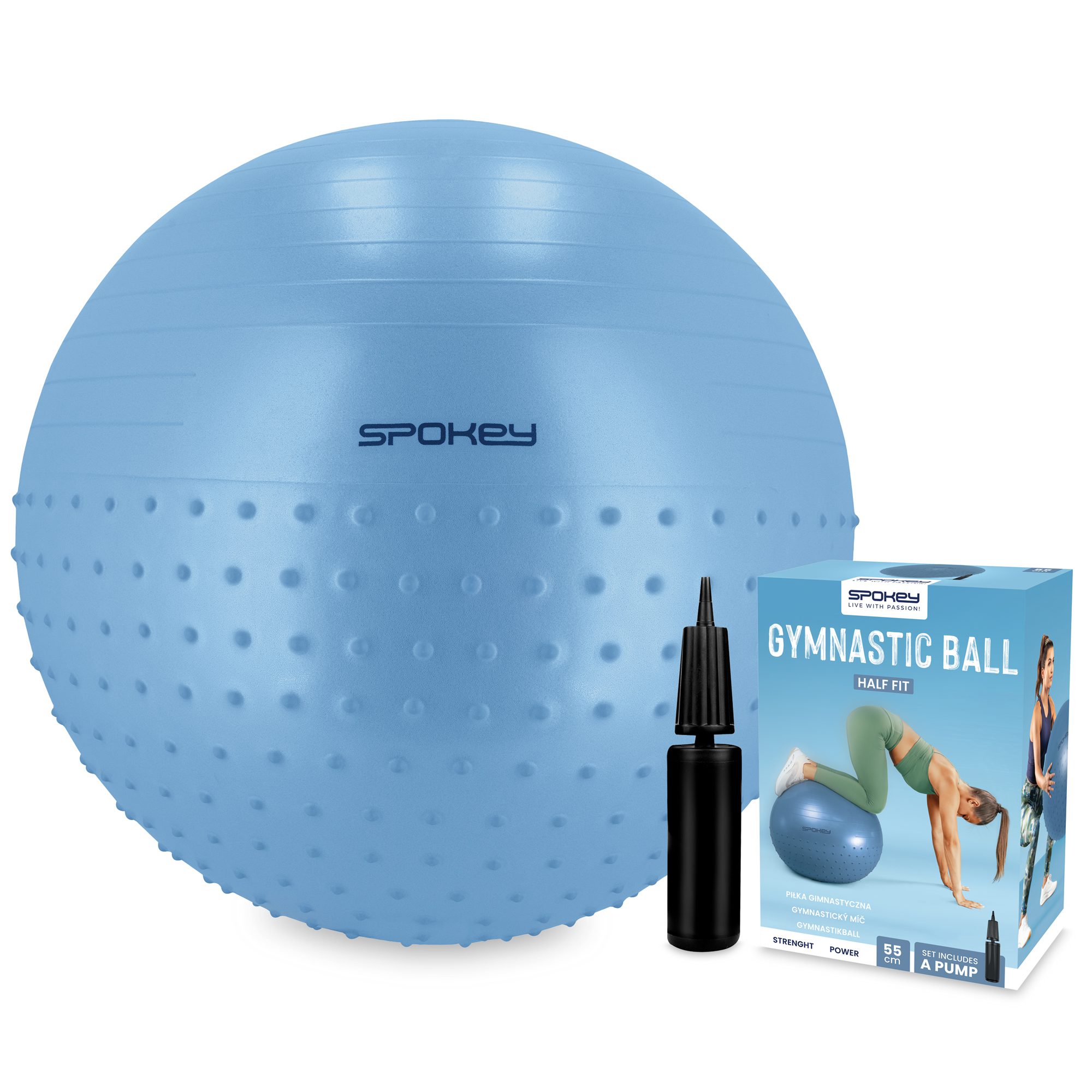 Spokey Half Fit Gymbal Met Massage 55 Cm Spokey Half Fit Gymbal Met Massage 55 Cm