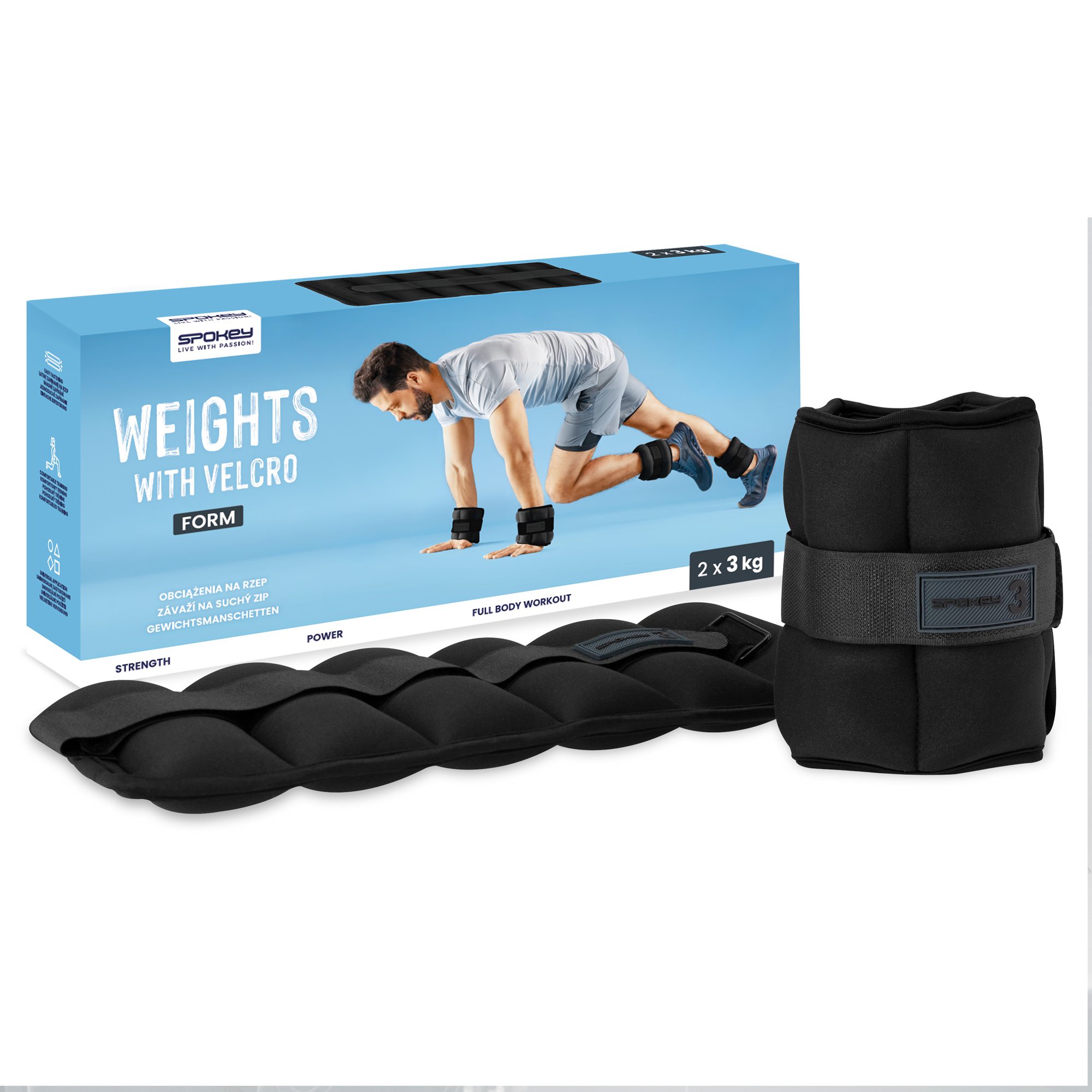 Spokey Form pols- en enkelgewichten 3 kg set Spokey Form pols- en enkelgewichten 3 kg set