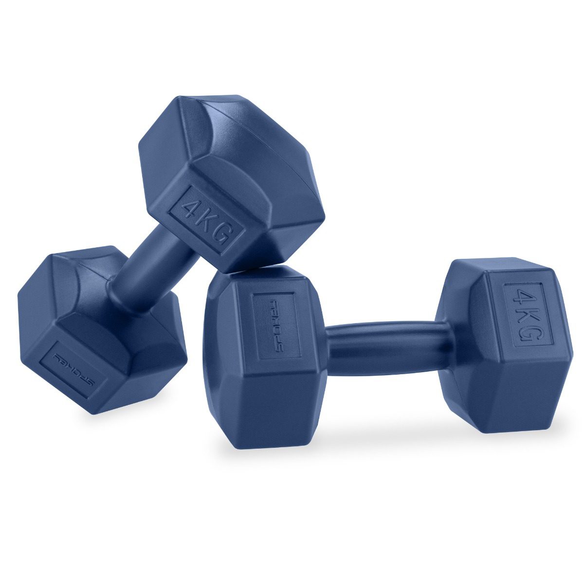 Spokey Monster Hexagonale Dumbbells 2x 4 kg Blauw Spokey Monster Hexagonale Dumbbells 2x 4 kg Blauw