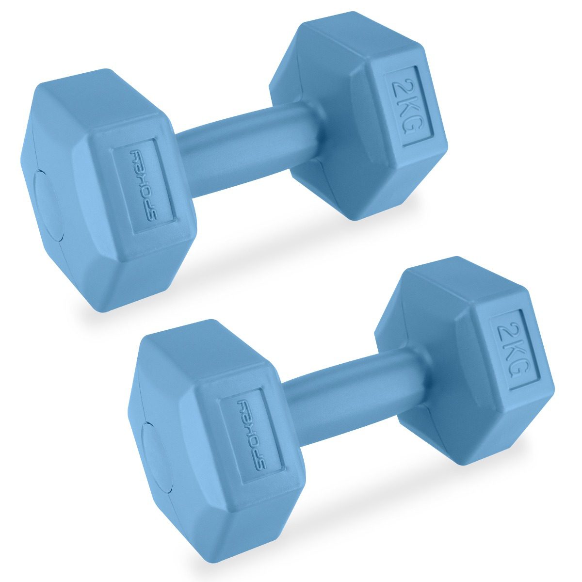 Spokey Monster Hexagonale Dumbbells 2 x 2 kg Blauw Spokey Monster Hexagonale Dumbbells 2 x 2 kg Blauw