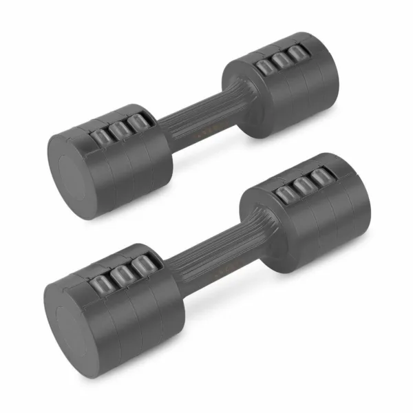 Spokey "Multibell" verstelbare dumbbells - 2x 2,5 kg - zwart / grijs