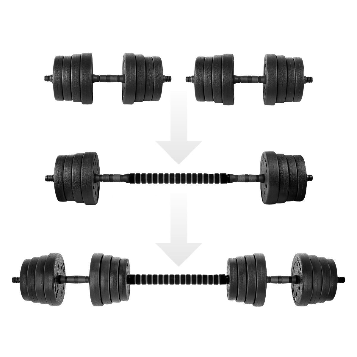 Spokey verstelbare dumbbellset 2x 15 kg zwart PONDUS 30 Spokey verstelbare dumbbellset 2x 15 kg zwart PONDUS 30
