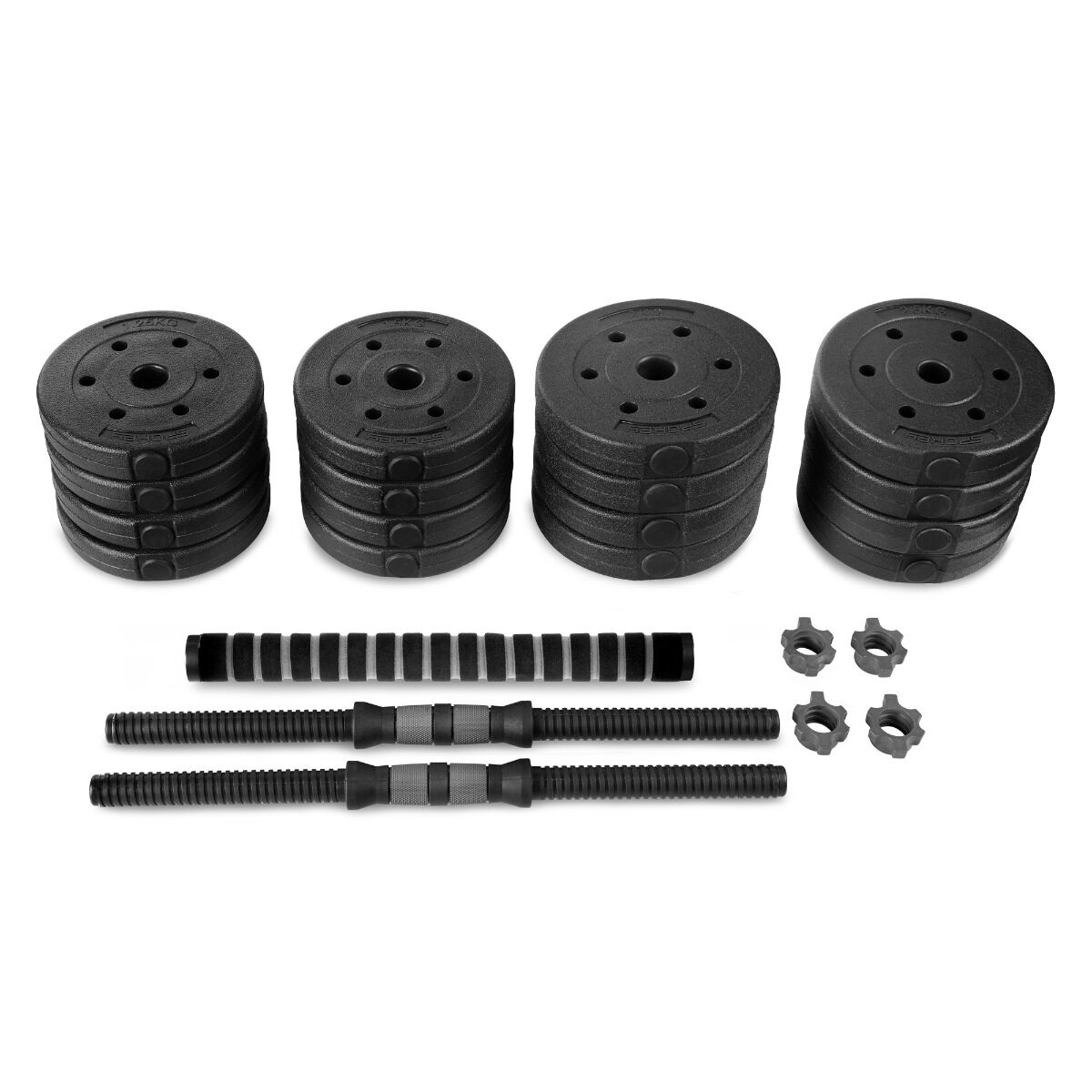Spokey verstelbare dumbbellset 2x 15 kg zwart PONDUS 30 Spokey verstelbare dumbbellset 2x 15 kg zwart PONDUS 30