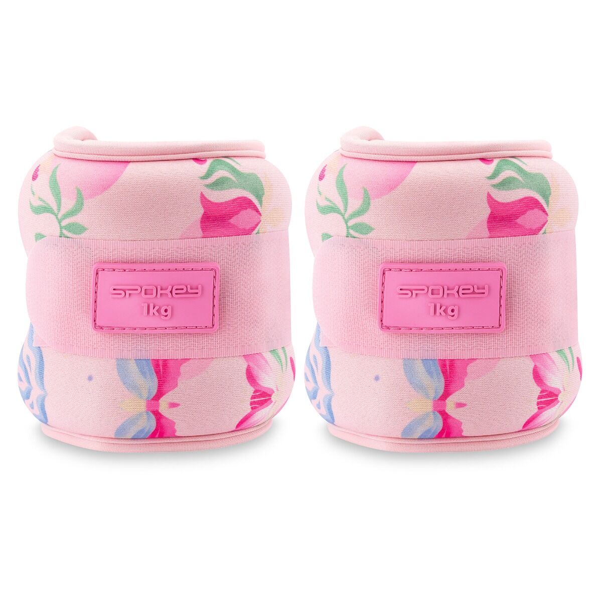 Spokey Verstelbare Enkel- en Polsgewichten 2x 1 kg Roze Print Spokey Verstelbare Enkel- en Polsgewichten 2x 1 kg Roze Print