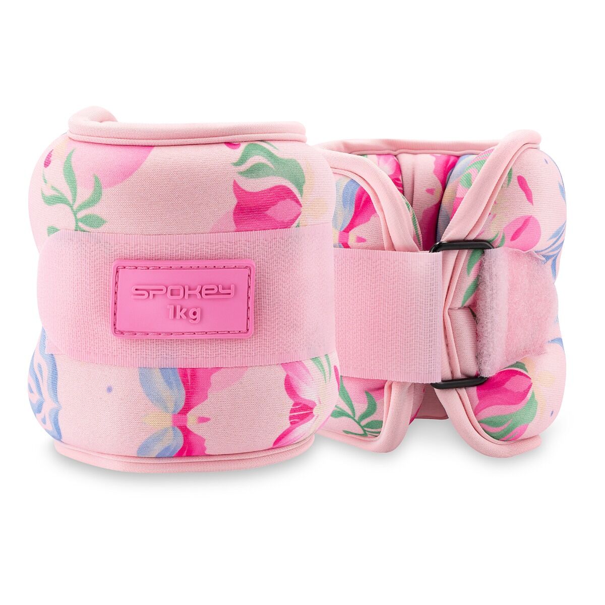 Spokey Verstelbare Enkel- en Polsgewichten 2x 1 kg Roze Print Spokey Verstelbare Enkel- en Polsgewichten 2x 1 kg Roze Print