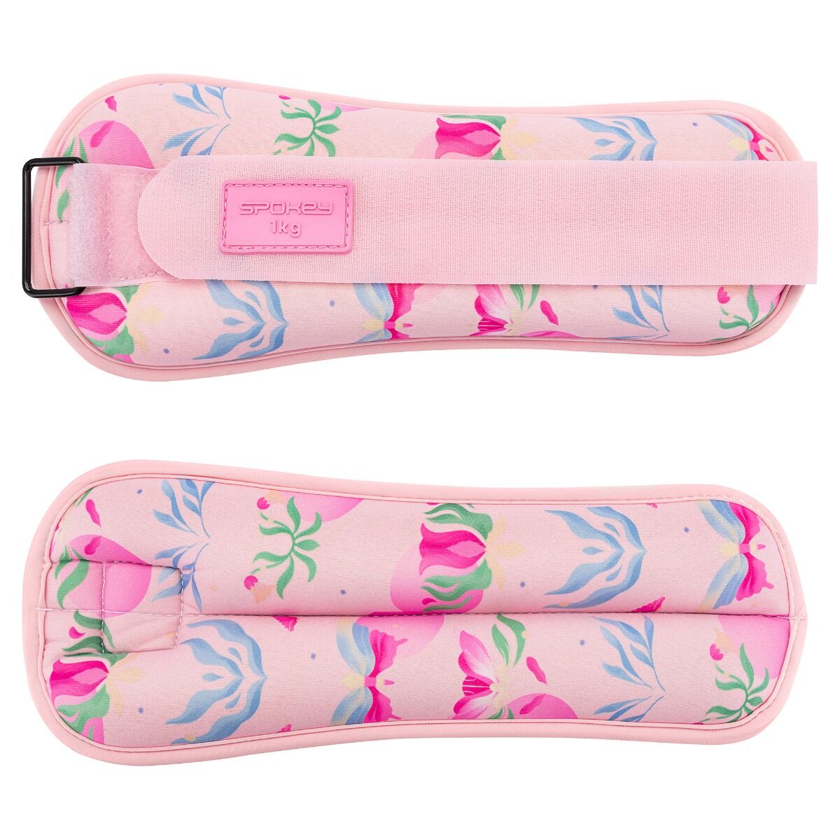 Spokey Verstelbare Enkel- en Polsgewichten 2x 1 kg Roze Print Spokey Verstelbare Enkel- en Polsgewichten 2x 1 kg Roze Print