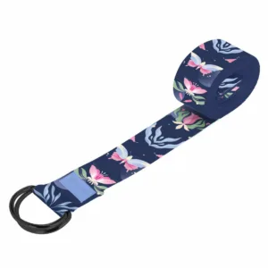 Spokey Bloom Yogariem 240 x 3,8 cm Donkerblauw Bloemenpatroon Spokey Bloom Yogariem 240 x 3,8 cm Donkerblauw Bloemenpatroon