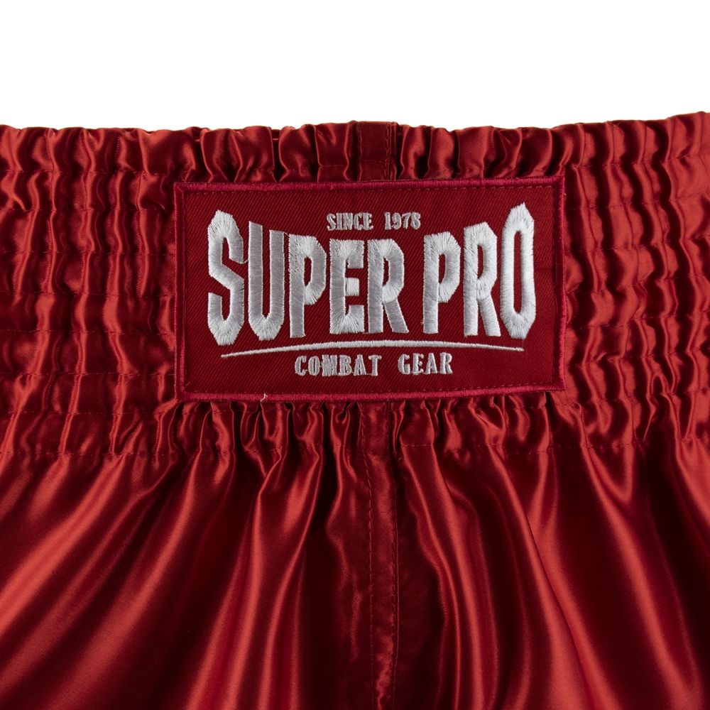 Super Pro Combat Gear Kickboksbroekje - Thai En Kickboksshort Hero - Rood / Wit Super Pro Combat Gear Kickboksbroekje - Thai En Kickboksshort Hero - Rood / Wit