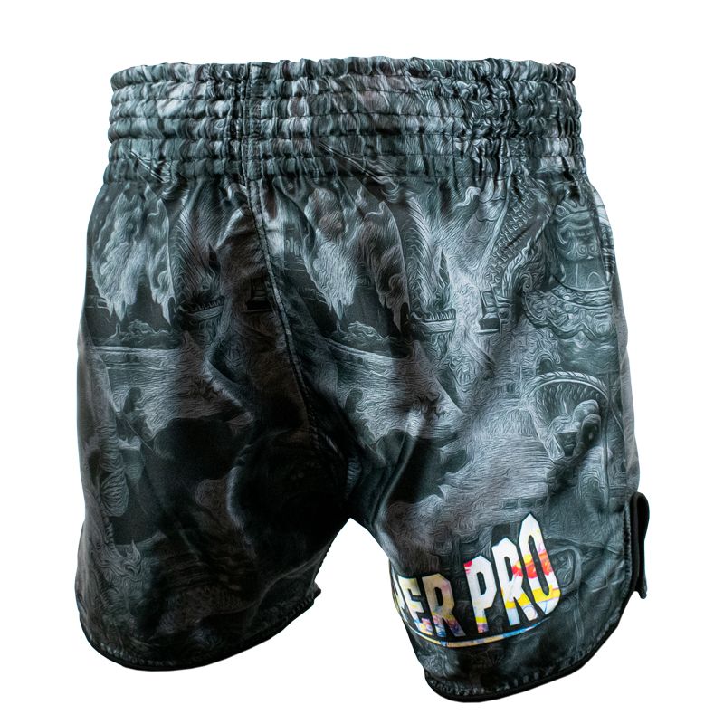 Super Pro Combat Gear Thaishort - Pattaya Made In Thailand - Zwart / Geel Super Pro Combat Gear Thaishort - Pattaya Made In Thailand - Zwart / Geel