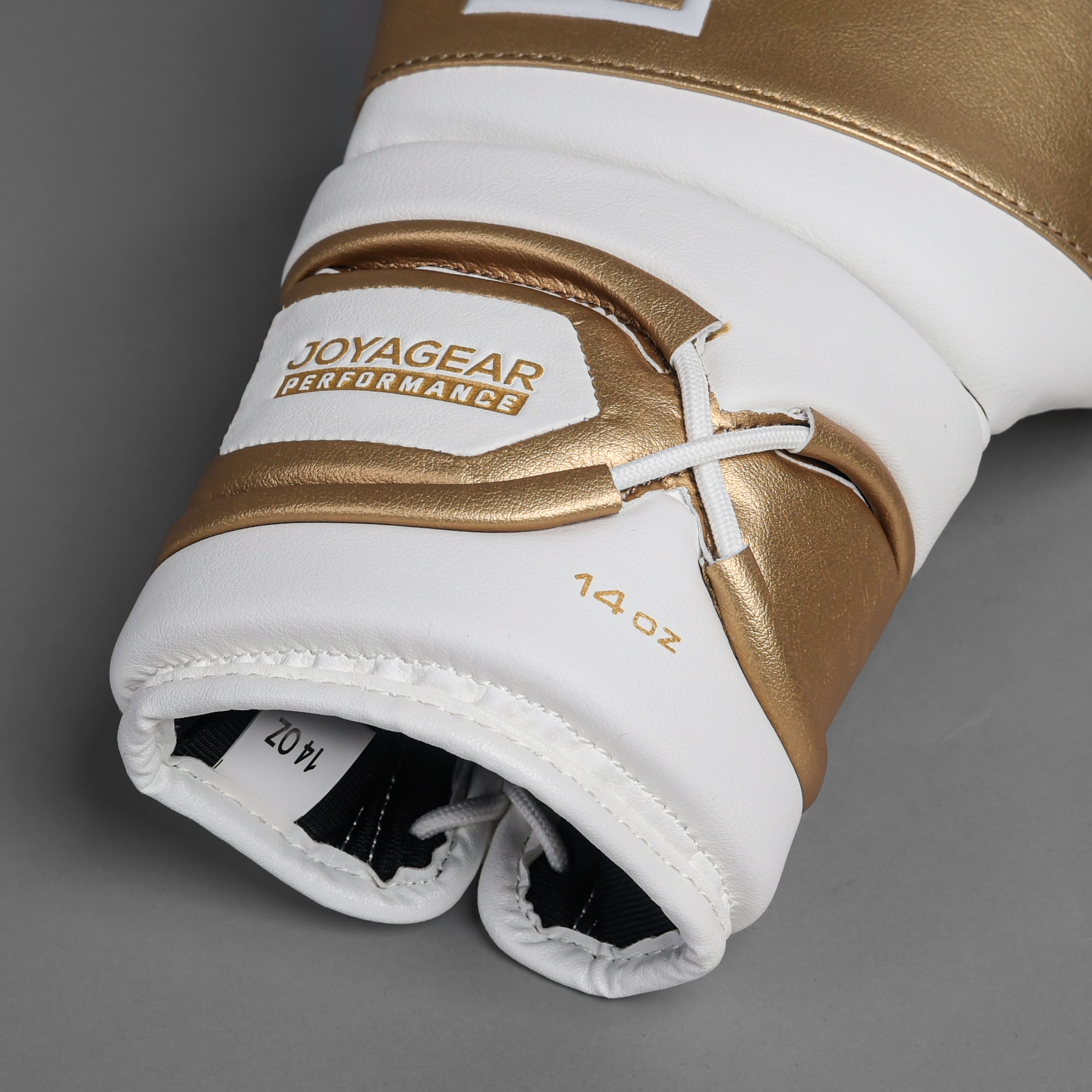 Joya Performance V2 Veters Bokshandschoenen Wit Goud Joya Performance V2 Veters Bokshandschoenen Wit Goud