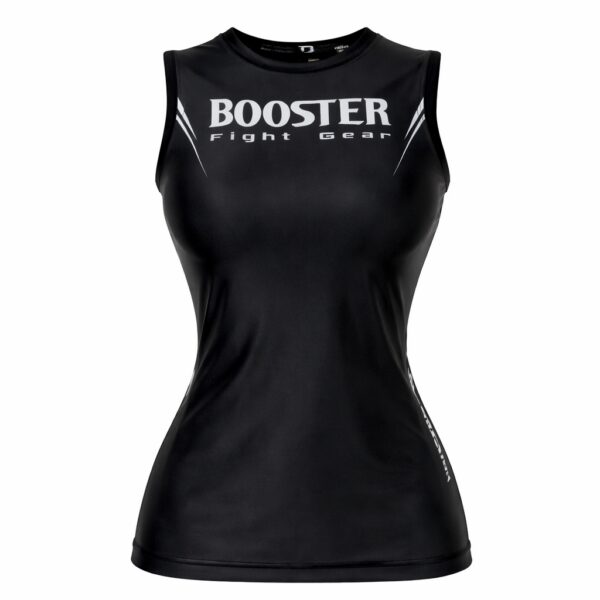 Booster Dames Rashguard Zwart Mouwloos (CHALLENGE V2 BLACK SHIRT)