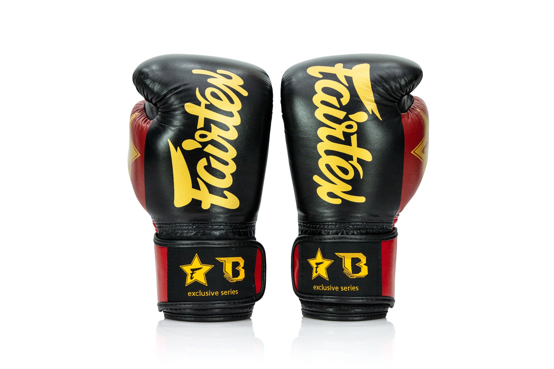 Fairtex Booster Bokshandschoenen (FXB BG V2 BK RD GD) Fairtex Booster Bokshandschoenen (FXB BG V2 BK RD GD)