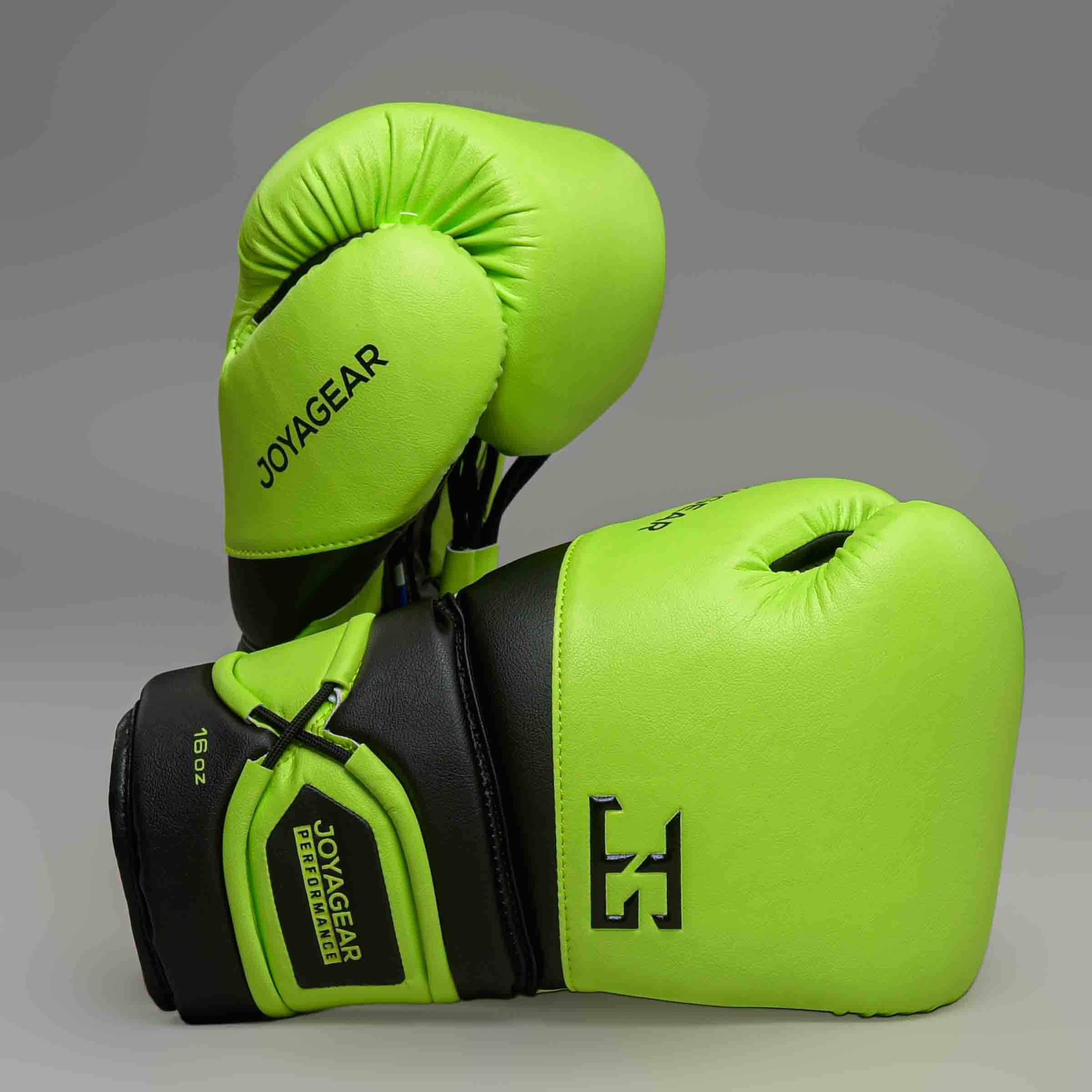 Joya Performance V2 Veters Bokshandschoenen Limoengroen Zwart Joya Performance V2 Veters Bokshandschoenen Limoengroen Zwart
