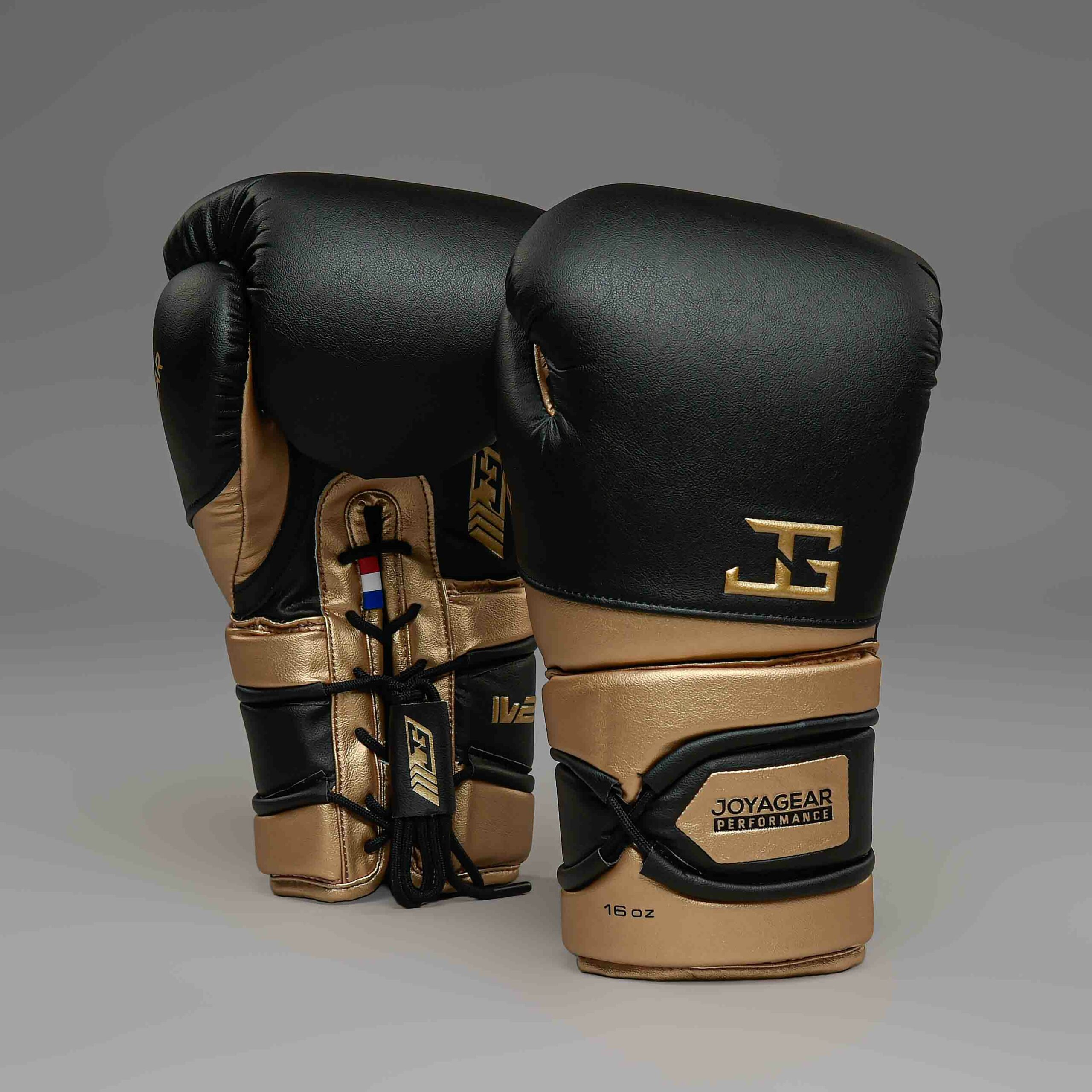 Joya Performance V2 Veters Bokshandschoenen Zwart Goud Joya Performance V2 Veters Bokshandschoenen Zwart Goud