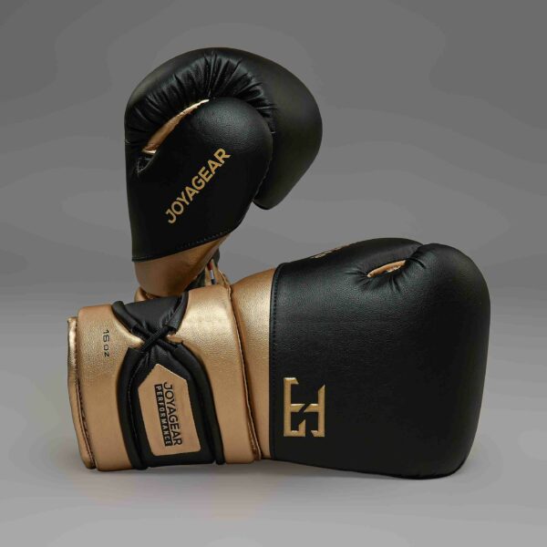Joya Performance V2 Veters Bokshandschoenen Zwart Goud Joya Performance V2 Veters Bokshandschoenen Zwart Goud