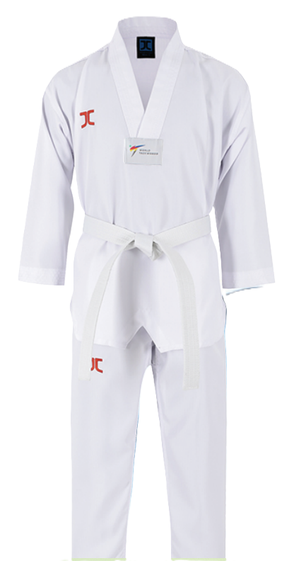 JCalicu Taekwondopak - Basic Uniform WT approved - Wit (JC-0001) JCalicu Taekwondopak - Basic Uniform WT approved - Wit (JC-0001)