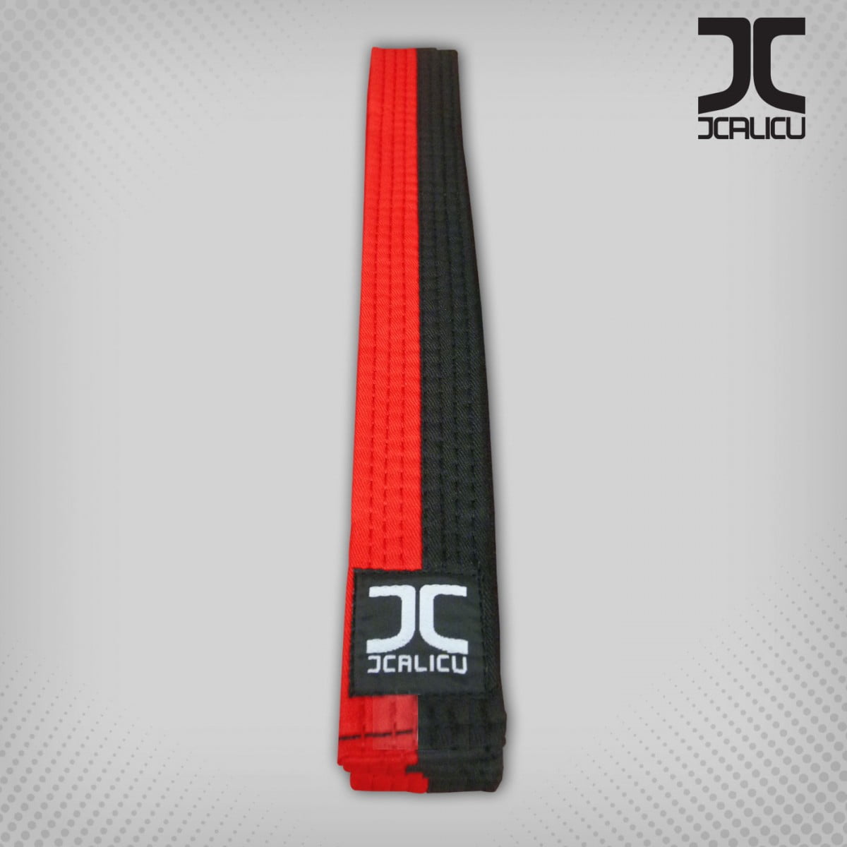 JCalicu Taekwondoband - Poom - rood-zwart (JC-7002)