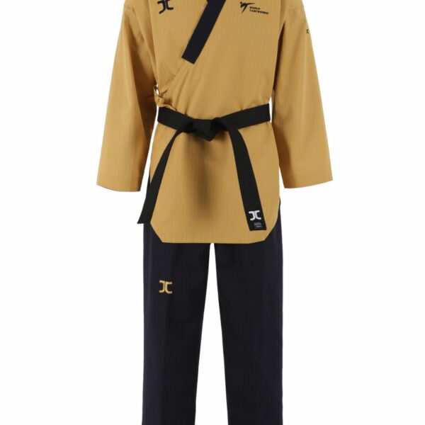 JCalicu Taekwondopak - Poomsae hoge dan taekwondopak WT - goud-zwart (JC-K2022) JCalicu Taekwondopak - Poomsae hoge dan taekwondopak WT - goud-zwart (JC-K2022)