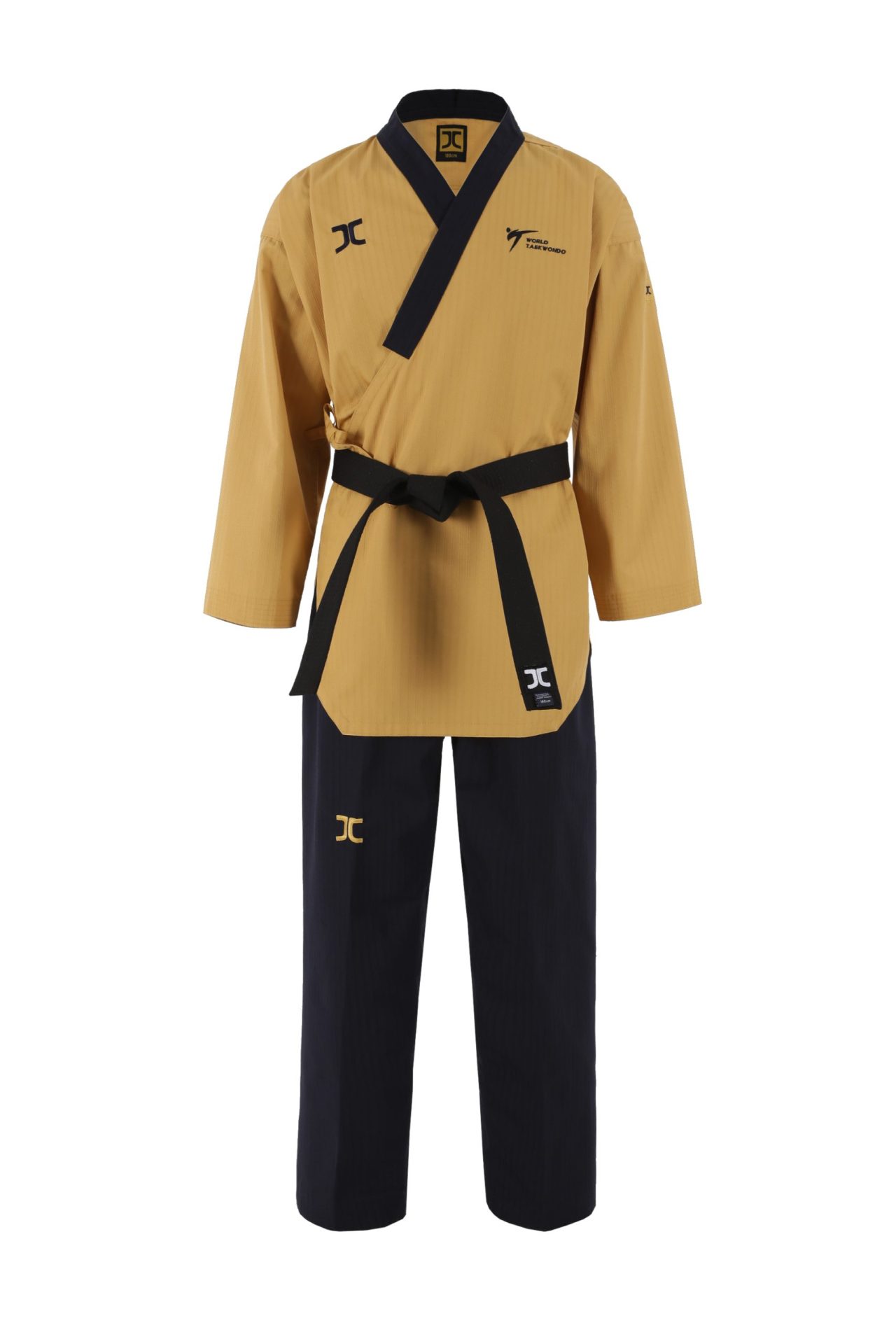 JCalicu Taekwondopak - Poomsae hoge dan taekwondopak WT - goud-zwart (JC-K2022) JCalicu Taekwondopak - Poomsae hoge dan taekwondopak WT - goud-zwart (JC-K2022)