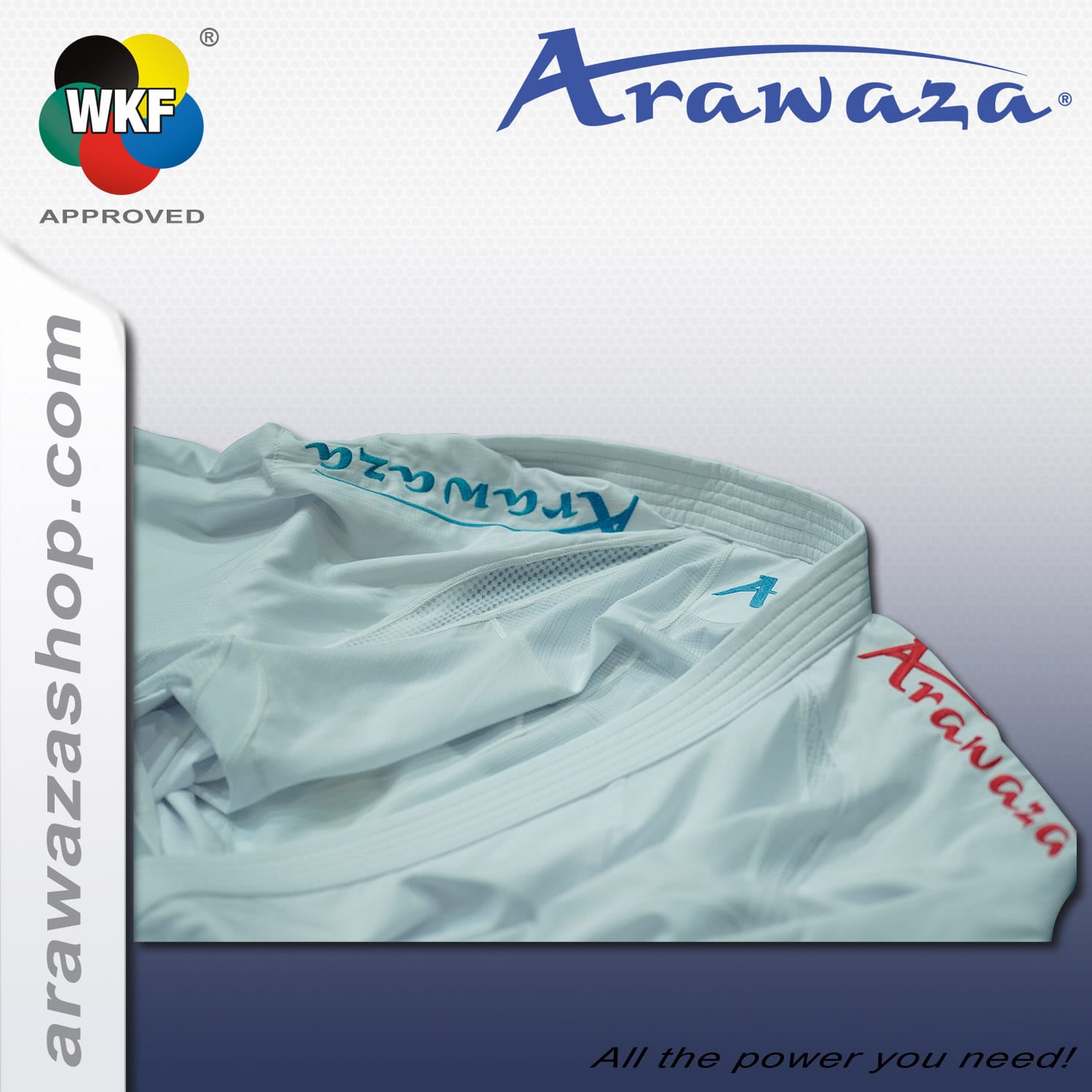 Arawaza Karate pak - Rev x Reversable WKF approved - Blauw / Rood (RKREXRPLWKF) Arawaza Karate pak - Rev x Reversable WKF approved - Blauw / Rood (RKREXRPLWKF)