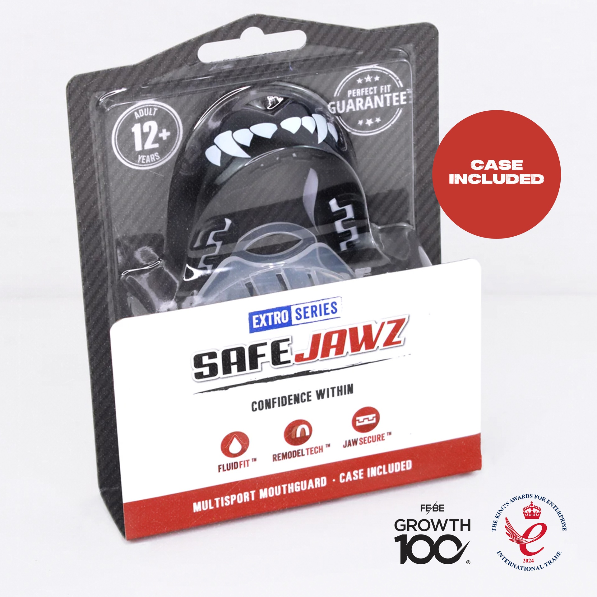 Safejawz Gebitsbeschermer Fangs Black (SAFEJAWZ EXTRO FANGS BLACK) Safejawz Gebitsbeschermer Fangs Black (SAFEJAWZ EXTRO FANGS BLACK)