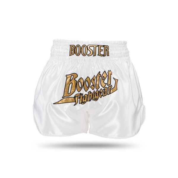 Booster Fight Gear Kickboksbroekje Thunder Wit Goud (TBT THUNDER WH GD)<!-- 676787 Booster -->