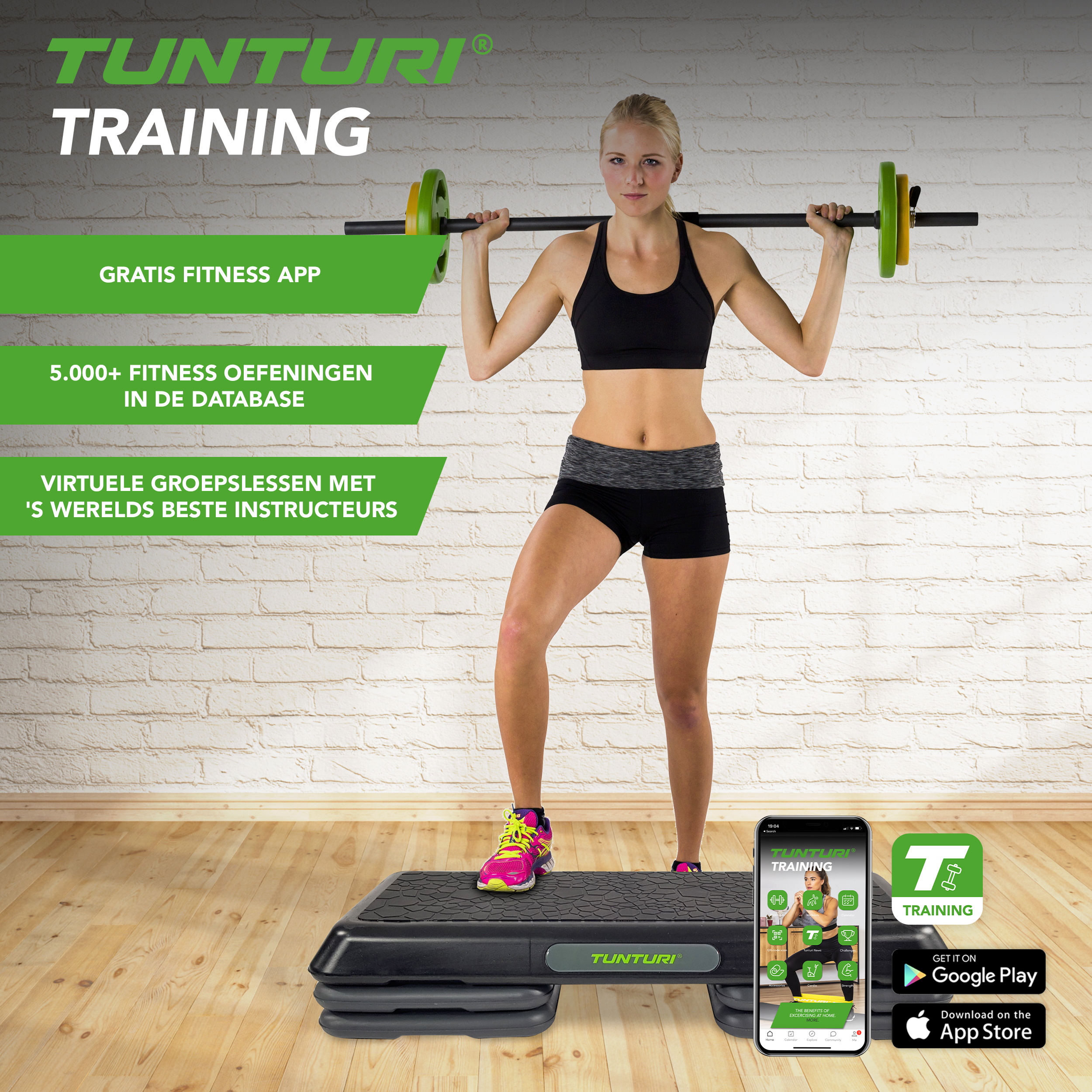 Tunturi Step - Aerobic Power - Zwart Tunturi Step - Aerobic Power - Zwart